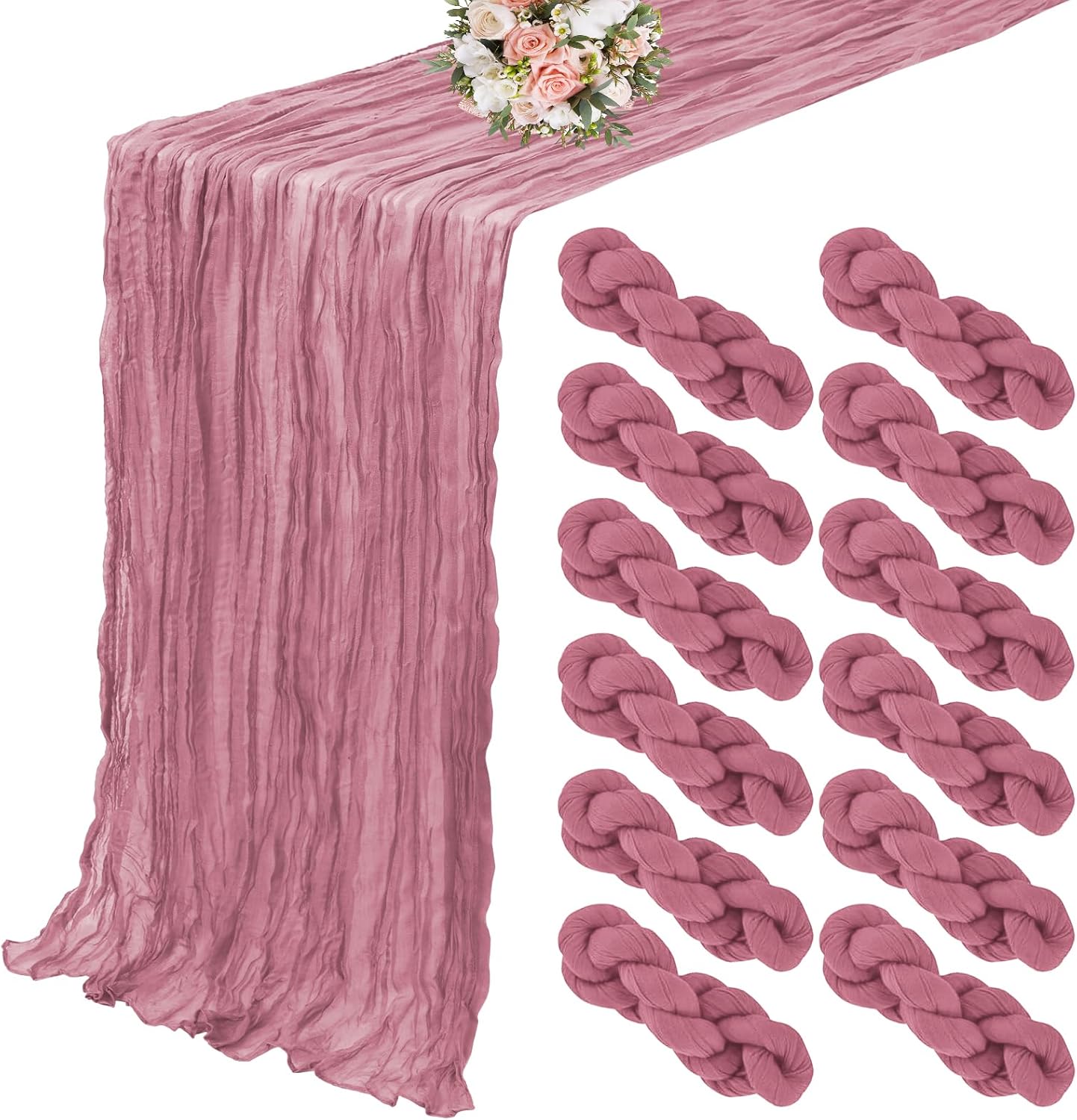 12 Pack Cheesecloth Table Runner 20 x 120 inch Cheese Cloth