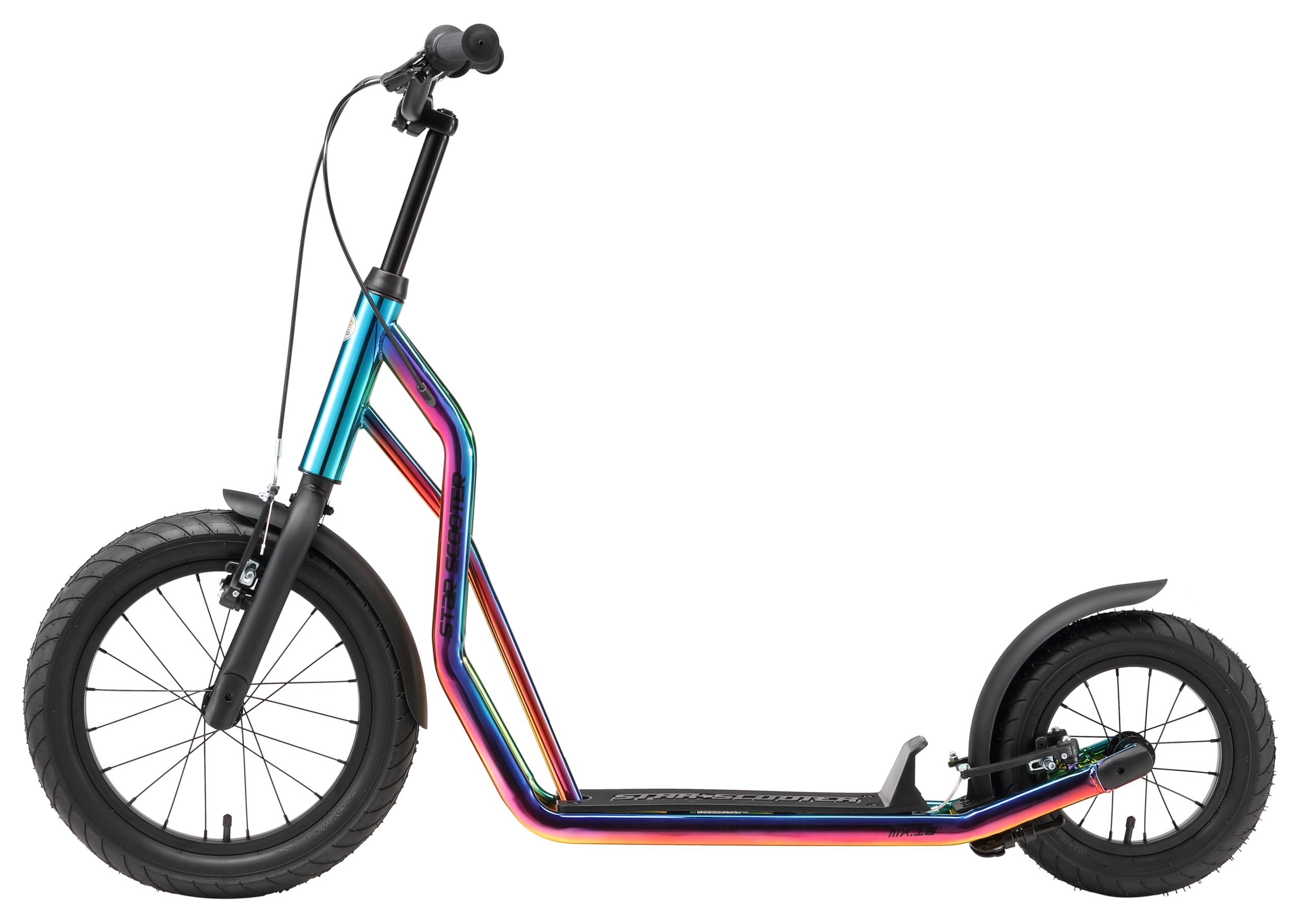 STAR SCOOTER Patinete Infantil 2 Ruedas a Partir de 7-8 años | Kick Scooter 12/16" neumáticos, Ajustable en Altura para niñas y niños