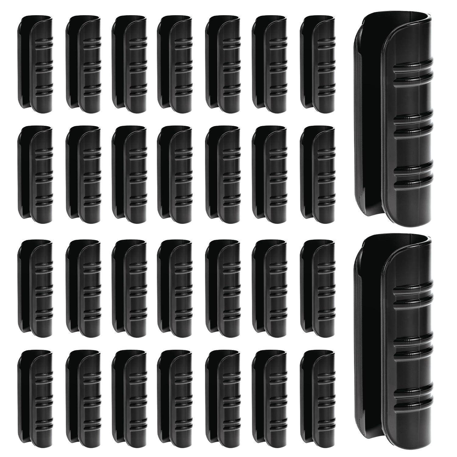 QWORK® 30 PCS Black GreenhouseTube Clips, 25mm Film Pipe Clips, Plastic Snap Clamps, for Garden Farm Greenhouse PVC Pipe