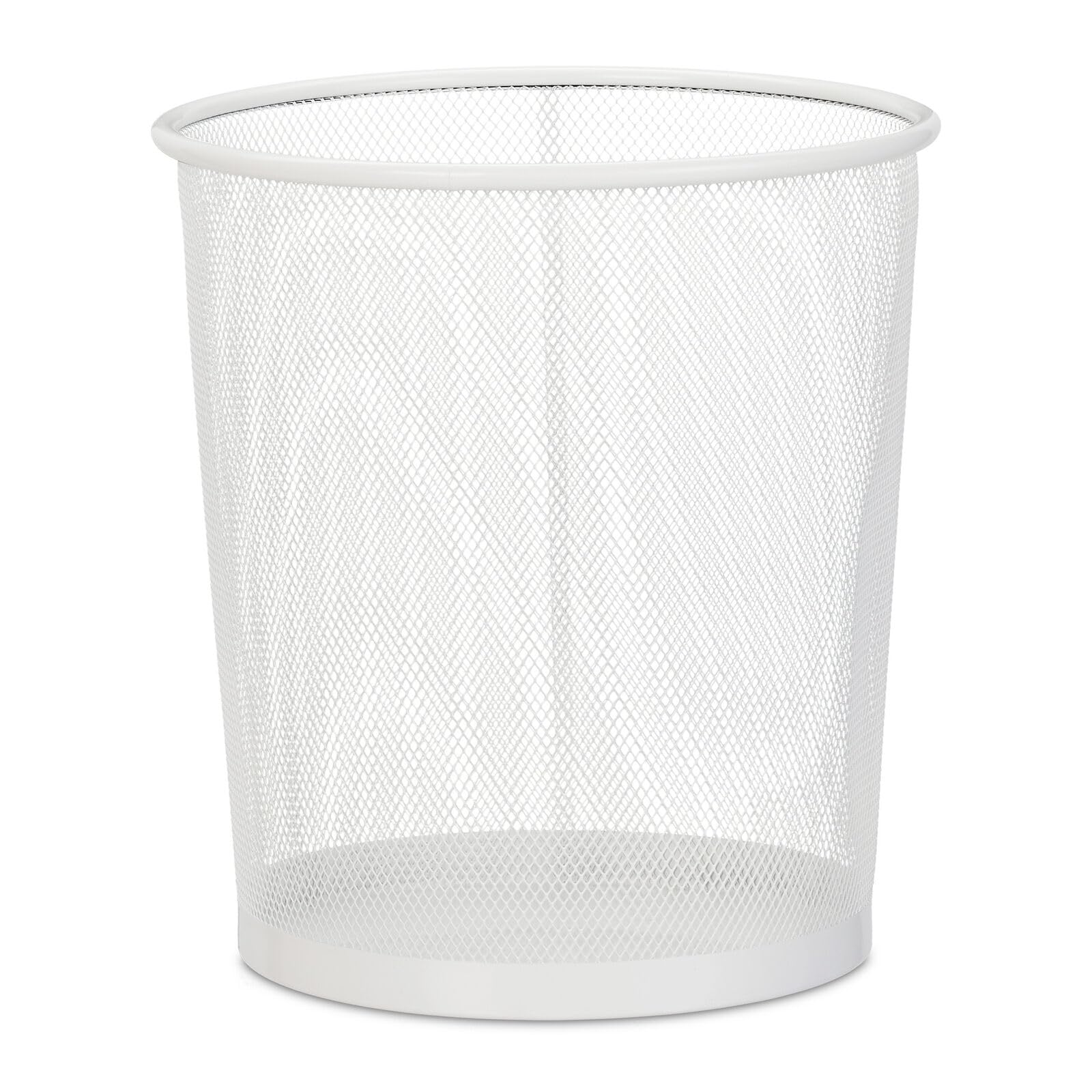 UNICORPSE TECHNOLOGIES PVT. LTD. Wastebaskets Wire Mesh Paper Trash Bin Organisation Office Metal White Set of 3