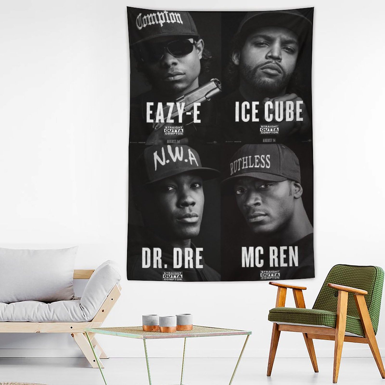 Poster con stampa artistica artistica da parete, motivo: cantante rap, hip hop, tutte le stelle, 152,4 x 228,6 cm