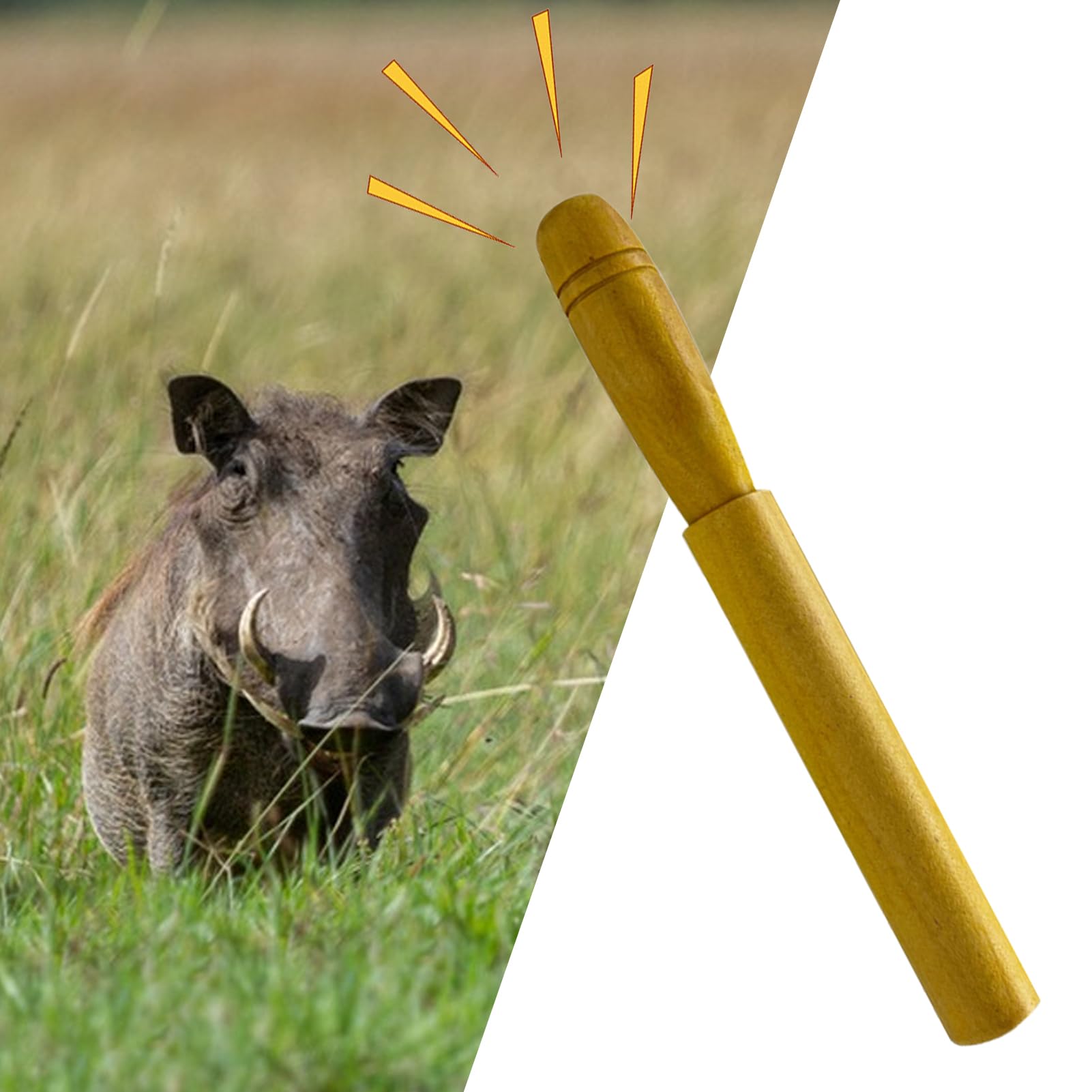 Wild Hog chiama per la caccia, fischietto di cinghiali – strumento di richiamo di maiale in legno finto per attività all'aperto uomini donne caccia
