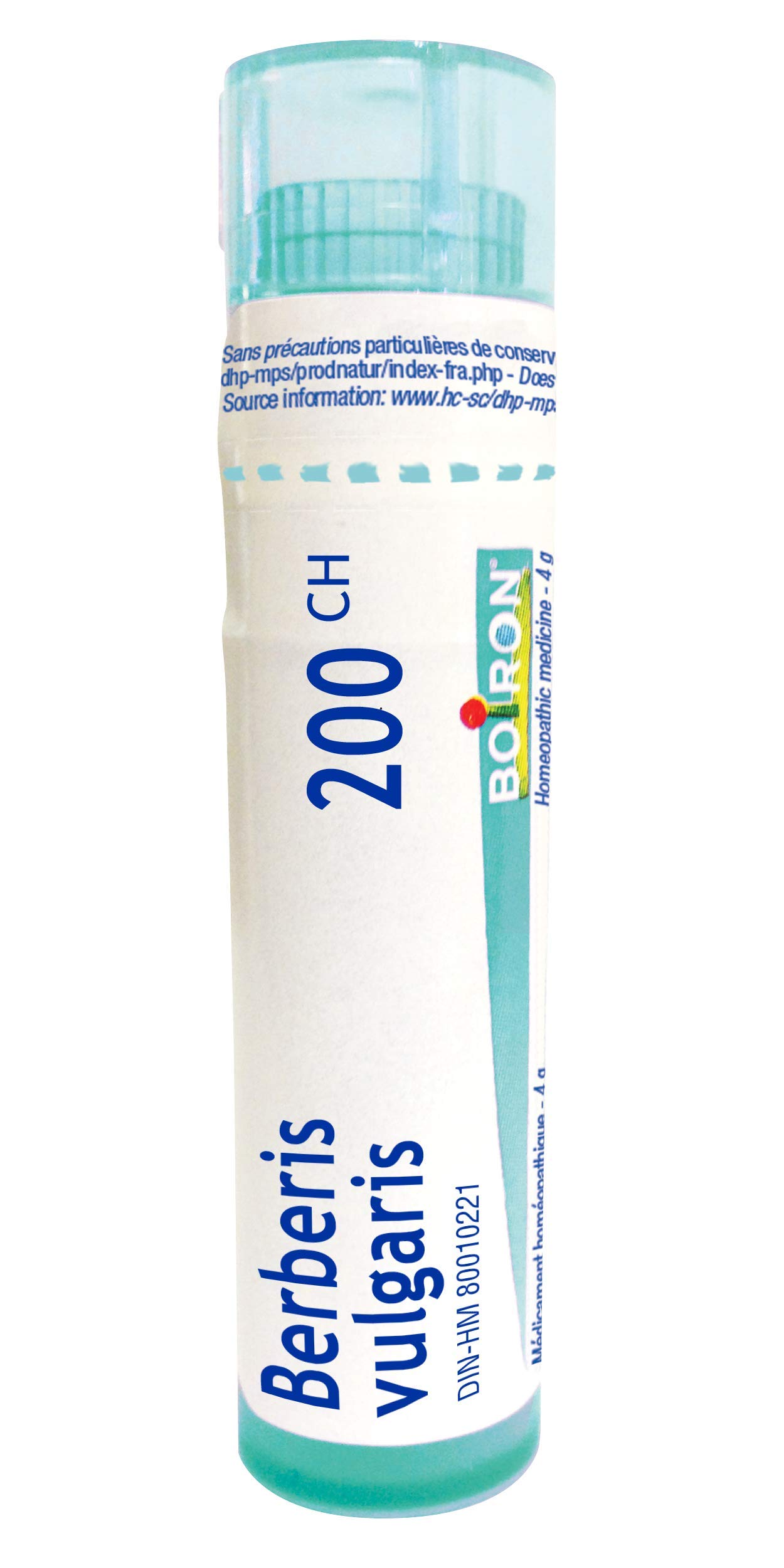 Boiron Berberis vulgaris 200ch,Homeopathic medicine. Each tube contains 4 g (approximately 80 pellets)
