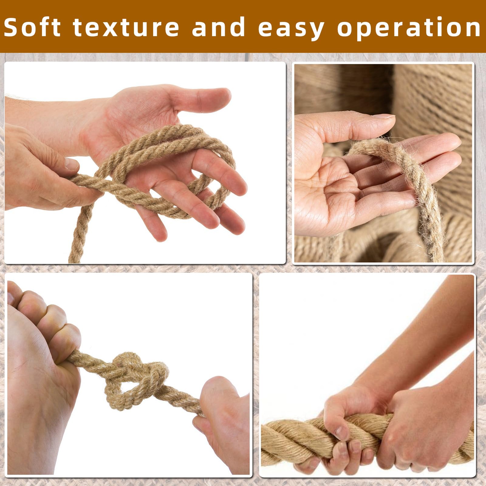 Gift Rooe Natural Jute String Natural Jute Twine Rope - Multiple Sizes For Crafts ...