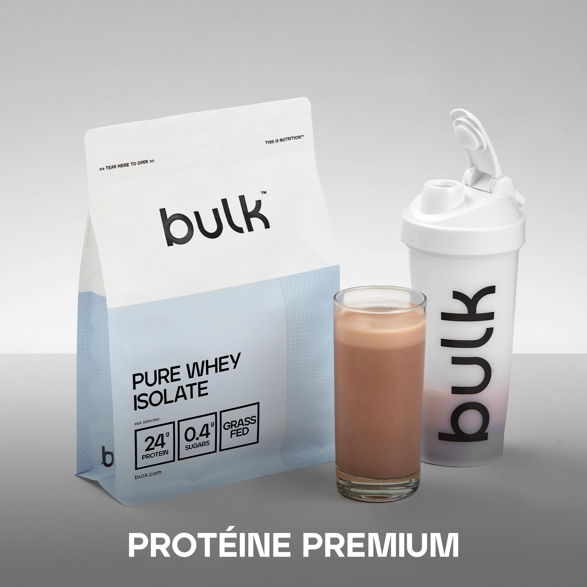 Bulk Pure Whey Isolate | Chocolat Caramel | 25g de protéines portion | Isolat de lactosérum | Faible en sucre | Faible en matières grasses | Absorption rapide | Contribue au maintien musculaire | 1kg