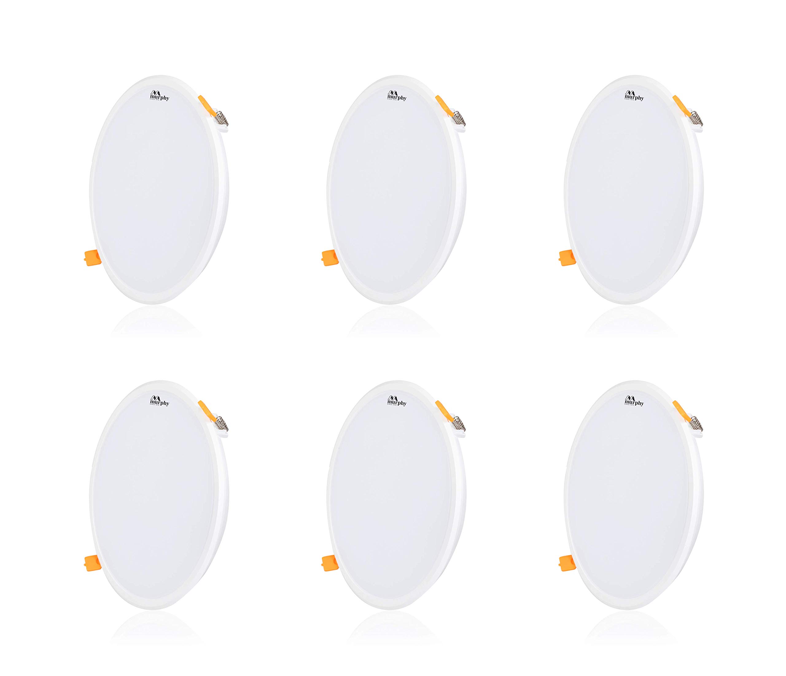Murphy Trimless Round LED Panel Light – 10W Cool White | Glare-Free, Recessed Ceiling Downlight for Home & Commercial – Pack of 6