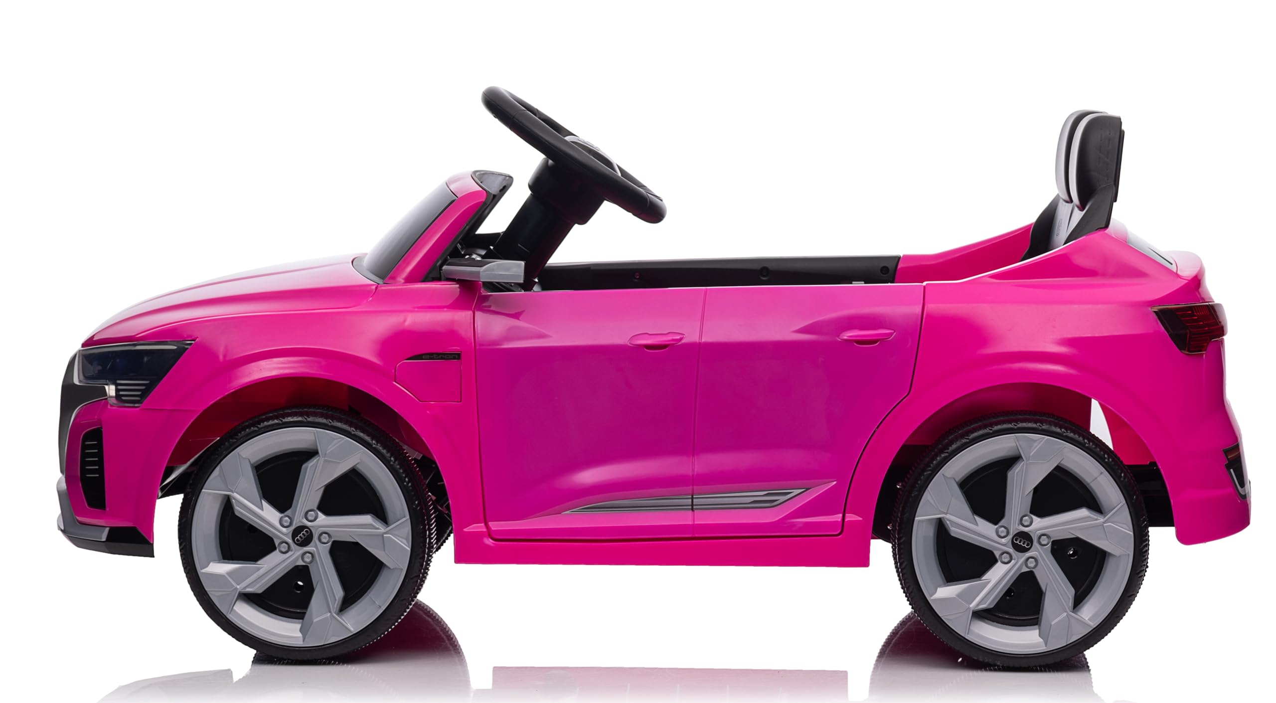 Auto Elettrica per Bambini Audi SQ8 e-tron Sportback Macchina con Licenza Ufficiale 12V Due Potenti Motori Telecomando Cintura di Sicurezza 5 Punti Porte Apribili Luci LED Musica MP3 Rosa