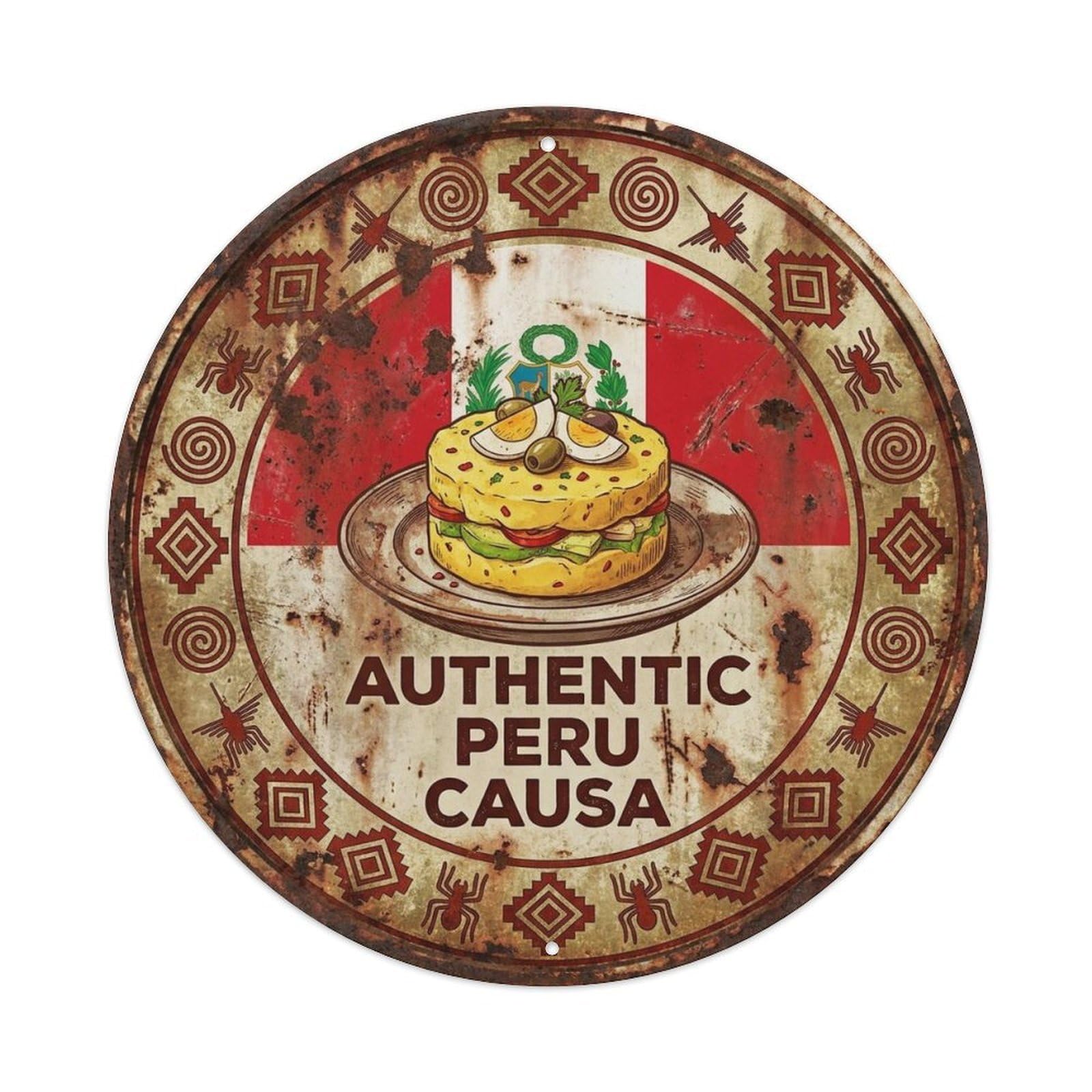 Peru Travel Causa Peruvian Potato Dish Cuisine Metal Tin Sign