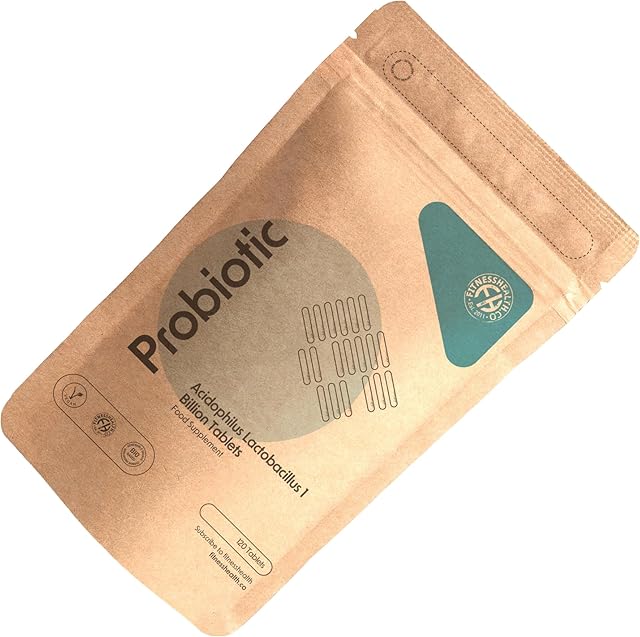 Fitness Health Acidophilus Lactobacillus 1 Billion 120 Tablets - Travel Sickness Tablets - Probiotic Supplements - Probiotics for Women - Health Supplements - Suitable for Vegans and Vegetarians.