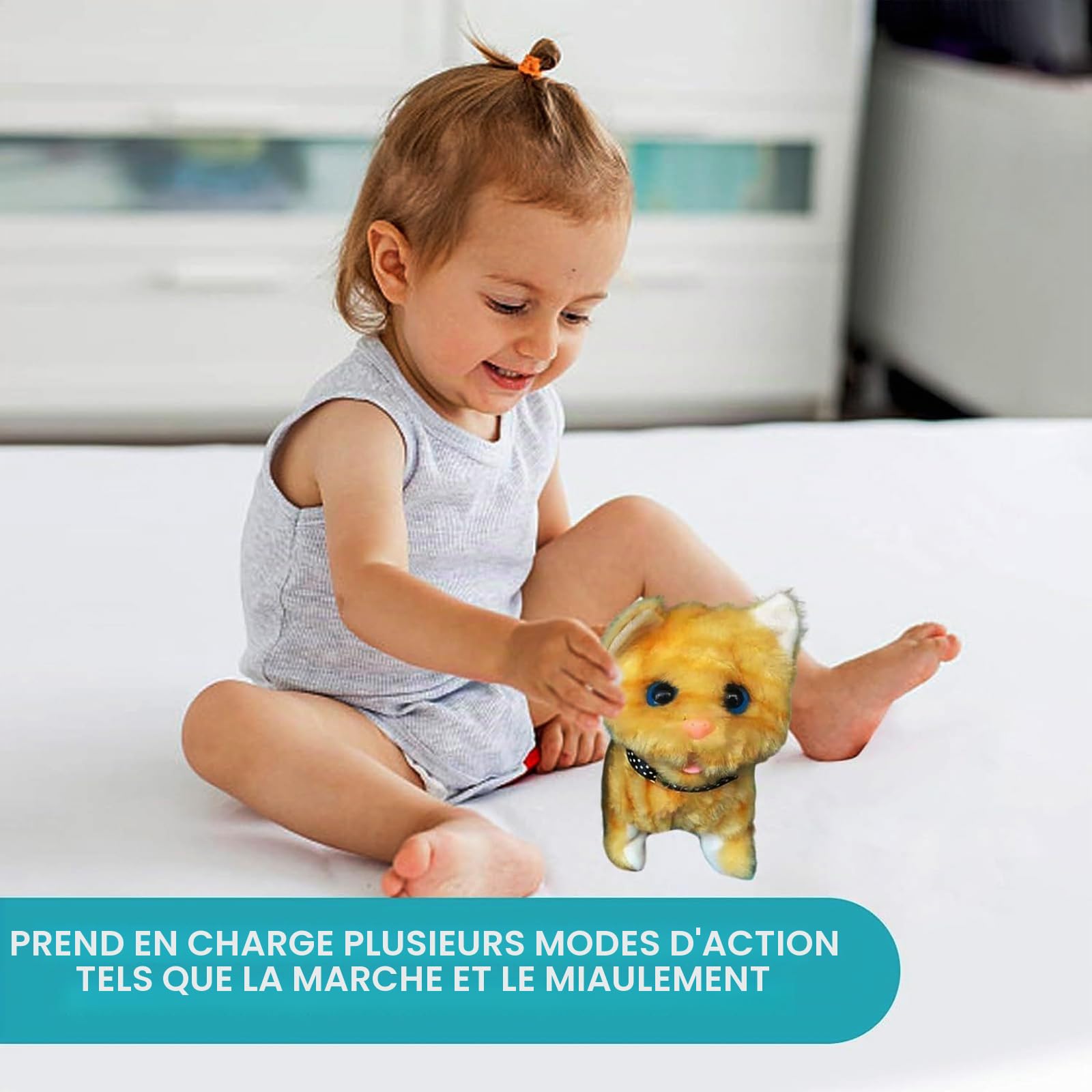 Robot Chat Interactif En Peluche Avec Réponse Vocale Et Lumières – Compagnon Émotionnel Pour Enfants, Adultes Et Seniors, Idéal Pour La Maison