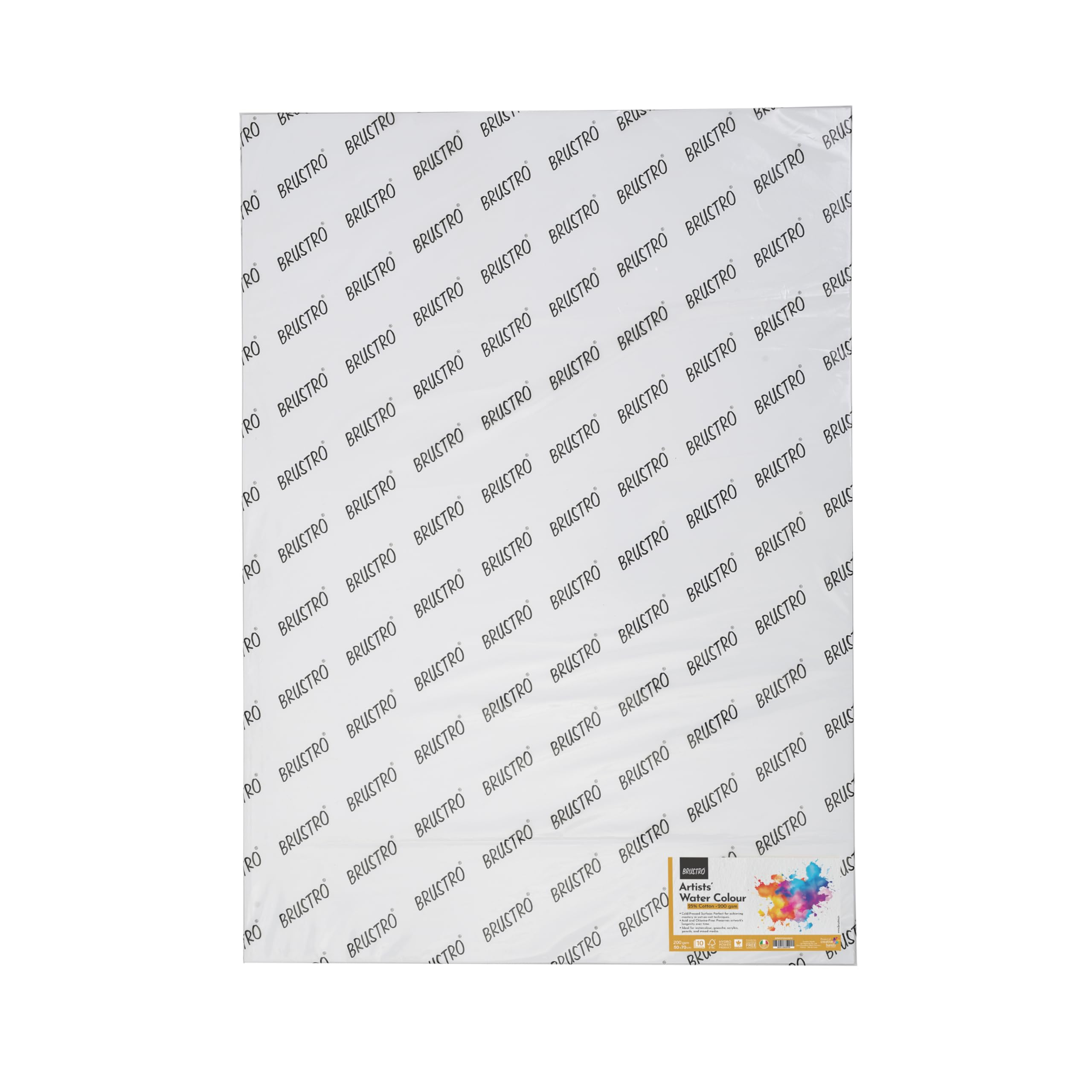Brustro Artists Watercolour Paper 25% Cotton Cold Pressed 200 GSM, Size - 50 x 70 cm, 10 Sheets (B07SFWF3DK) Amazon Price History, Amazon Price Tracker