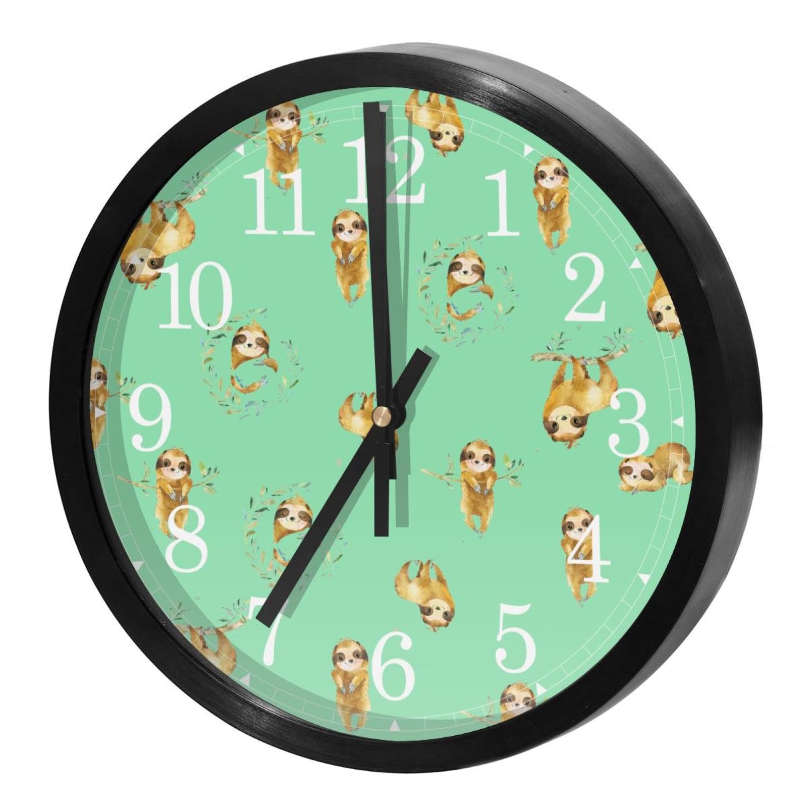 Horloge murale silencieuse à quartz sans tic-tac à piles ronde maison cuisine