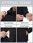 TACVASEN Men's Lightweight Rain Jacket with Hood Windbreaker Jacket Waterproof Softshell Jacket Outwear Windproof Coat