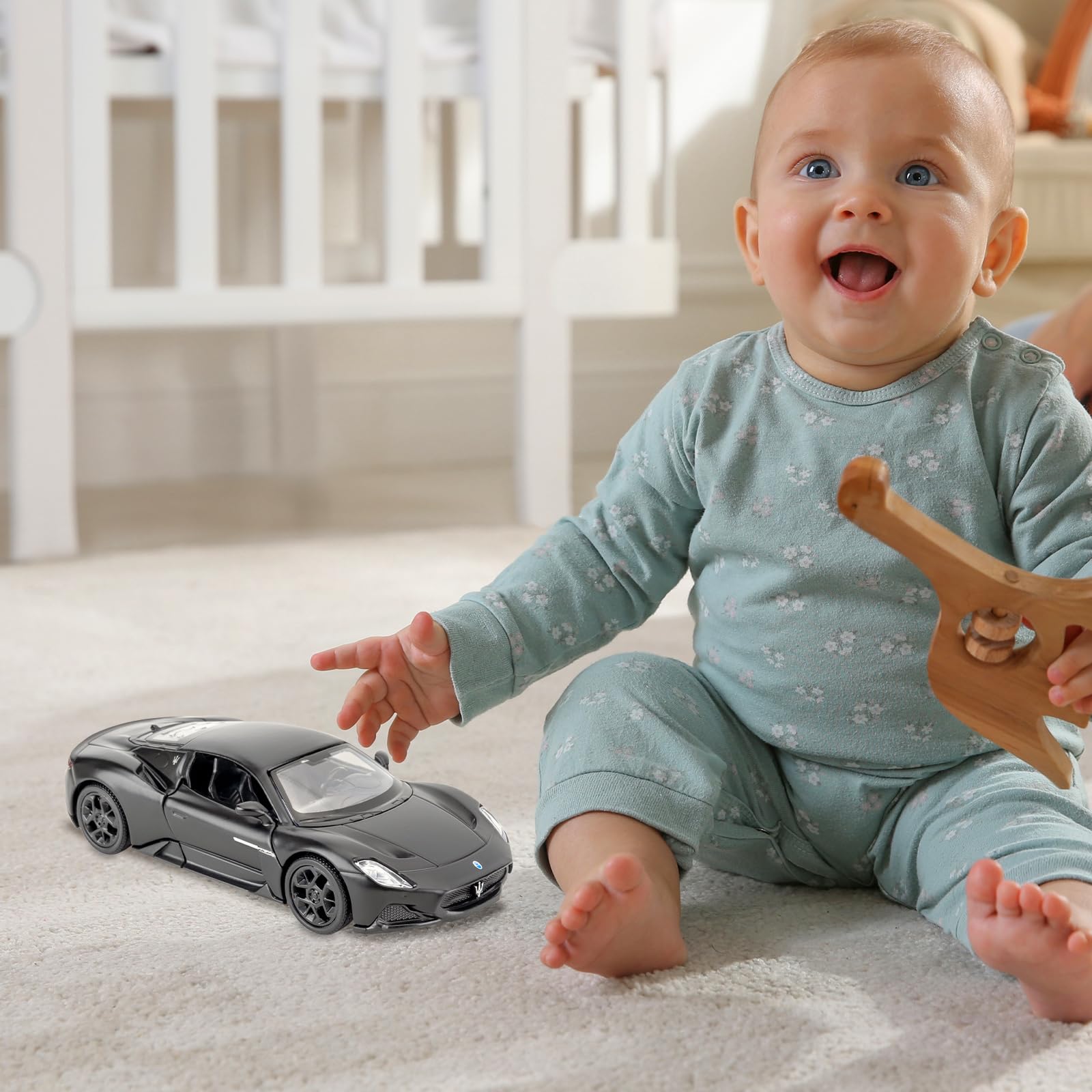 RMZ City Maserati MC20 Supercar Modello, 1:36 Diecasting Lega Retrazione Veicoli Auto Auto per Bambini Ragazzi Ragazzi Ragazze Regalo