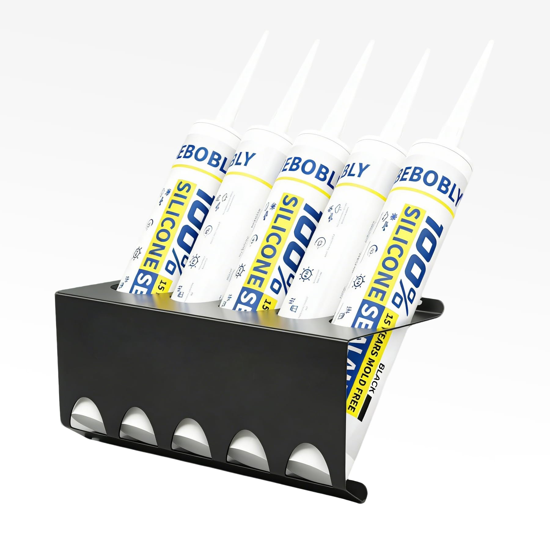 IVhomeshop Caulking Tube Storage Silicone Sealant Mastic Storage Tube Holder ideal for Van Racking Workshop Garage shed