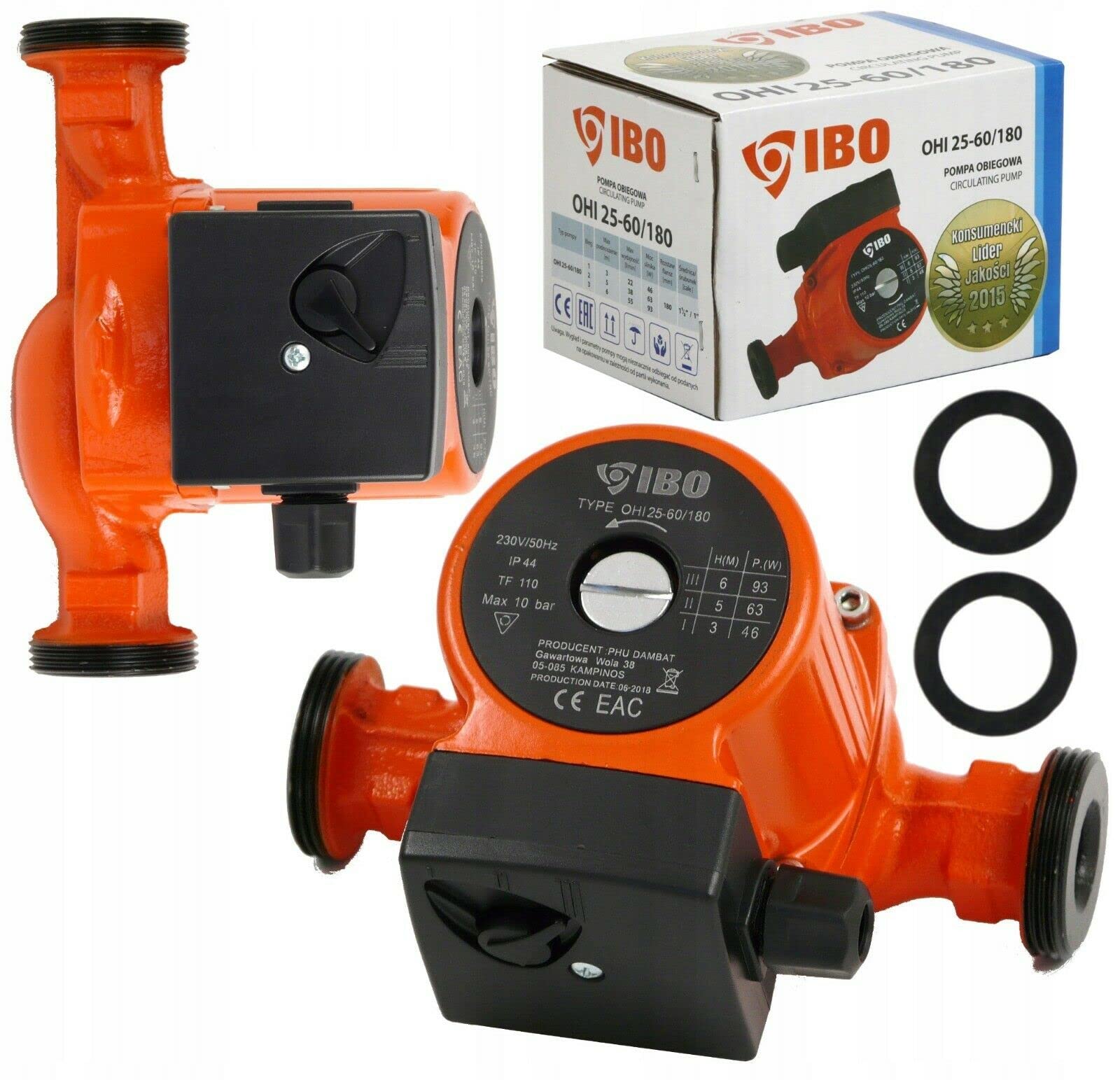 Central Heating Water Circulating Pump 25/40, 25/60, 25/80-180 UPS (The IBO  25/80) : Amazon.co.uk: DIY u0026 Tools