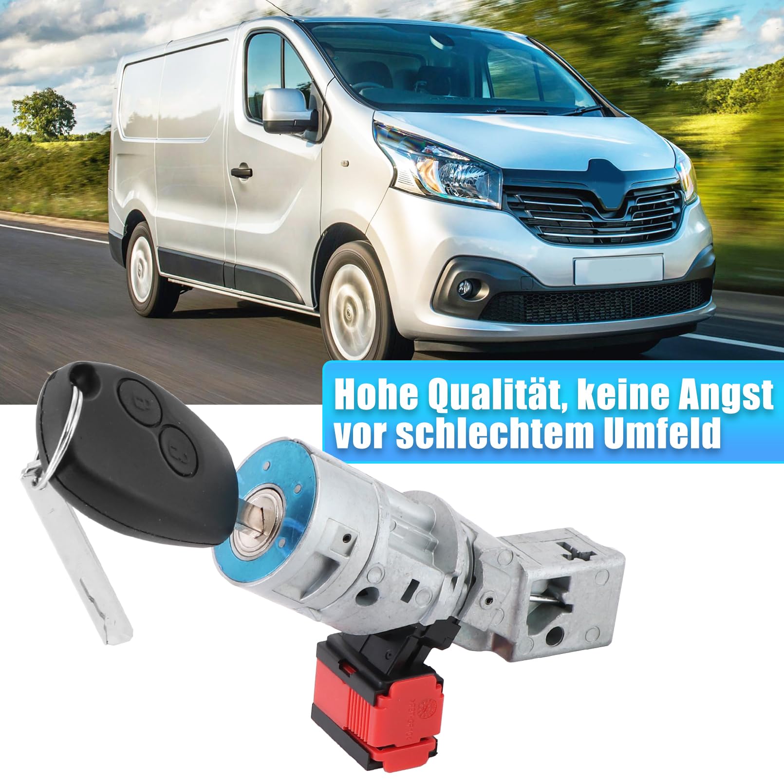 Zündschalter Zündschloss 4-polig Ersatz für Twingo 2 Clio 3 Kangoo 3 Master 3 Movano B 8200214168 806010030R 7701208408 487004438R