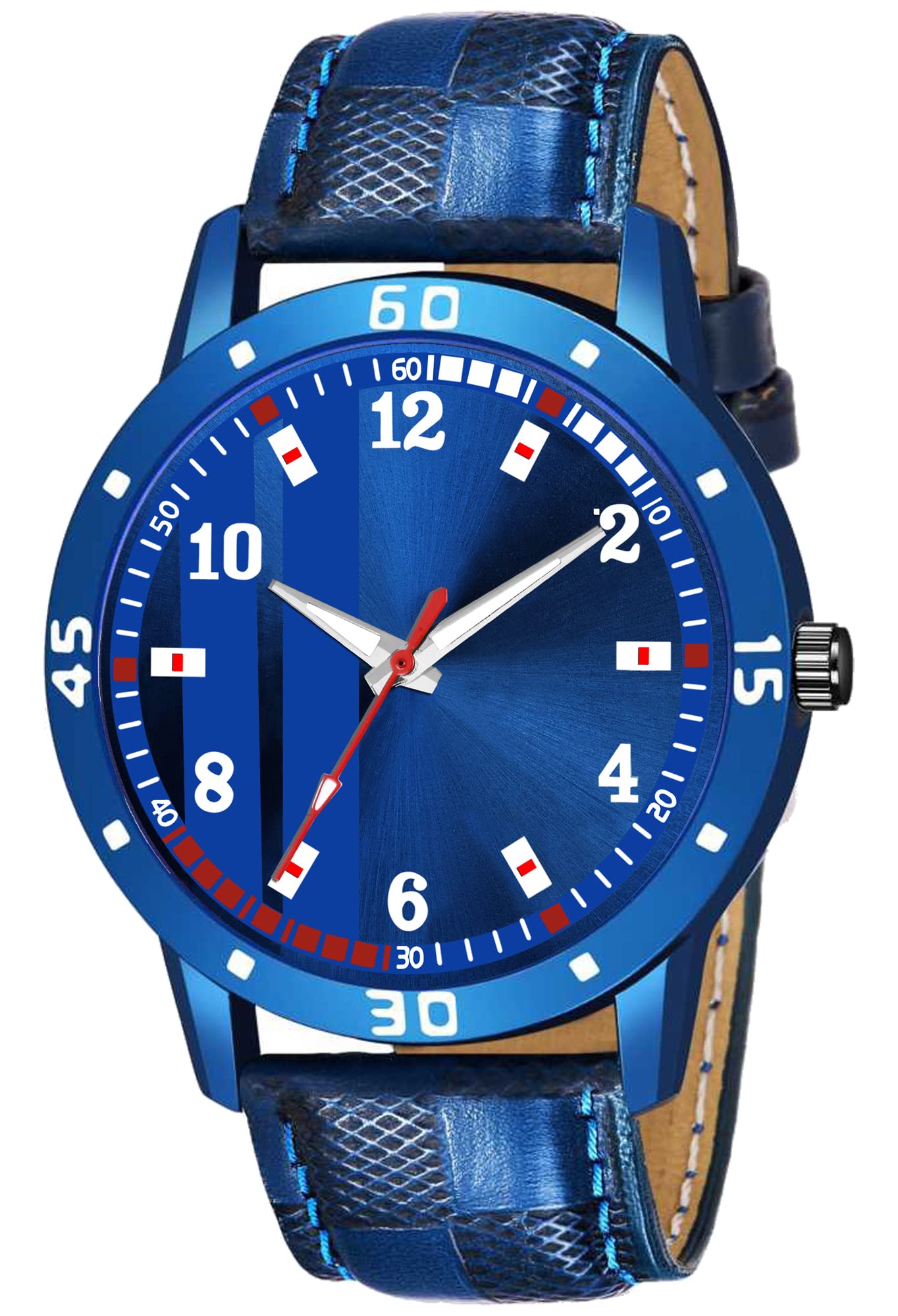 DREAM VILLA Analog Leathers Strap Designers Watch for Boy and Men (Blue) (B09MWFRPXT) Amazon Price History, Amazon Price Tracker