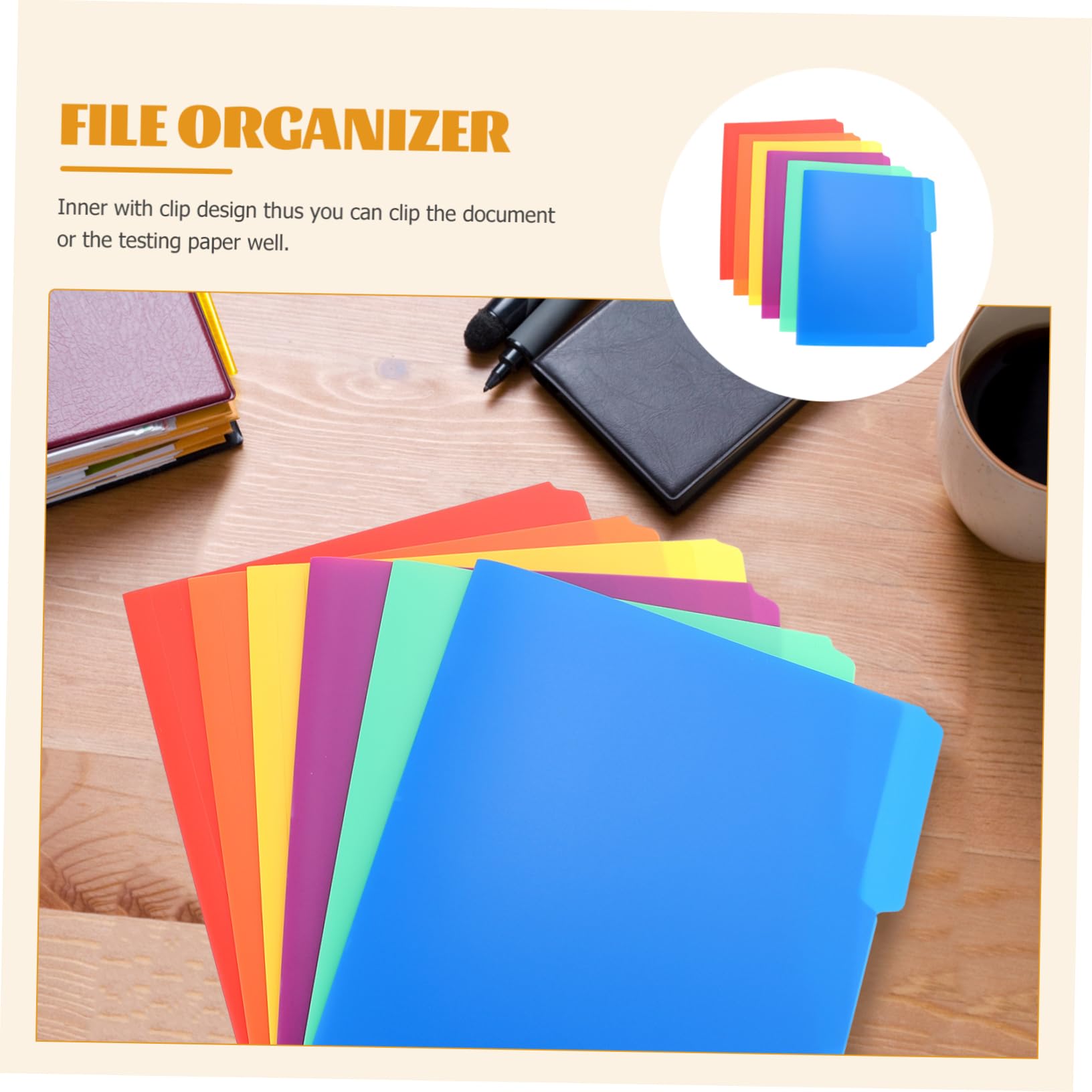 Angoily Organizador De Archivos De Plástico Carpetas Para Oficina Y Escuela Folder Simple Y Práctico Para Y Exámenes 6 Piezas X 4