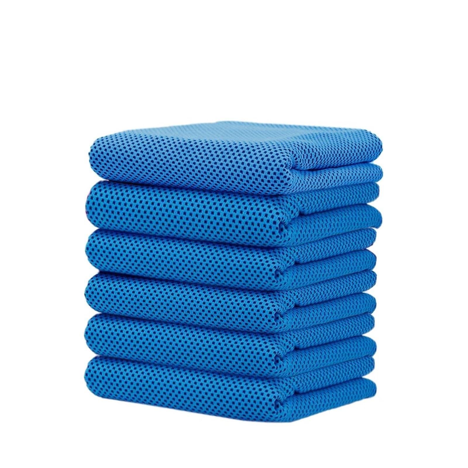 HNULGVI Cooling towel 6Pcs Cooling Towel Set 90x30cm Soft Breathable(6 Pcs Deep Blue)