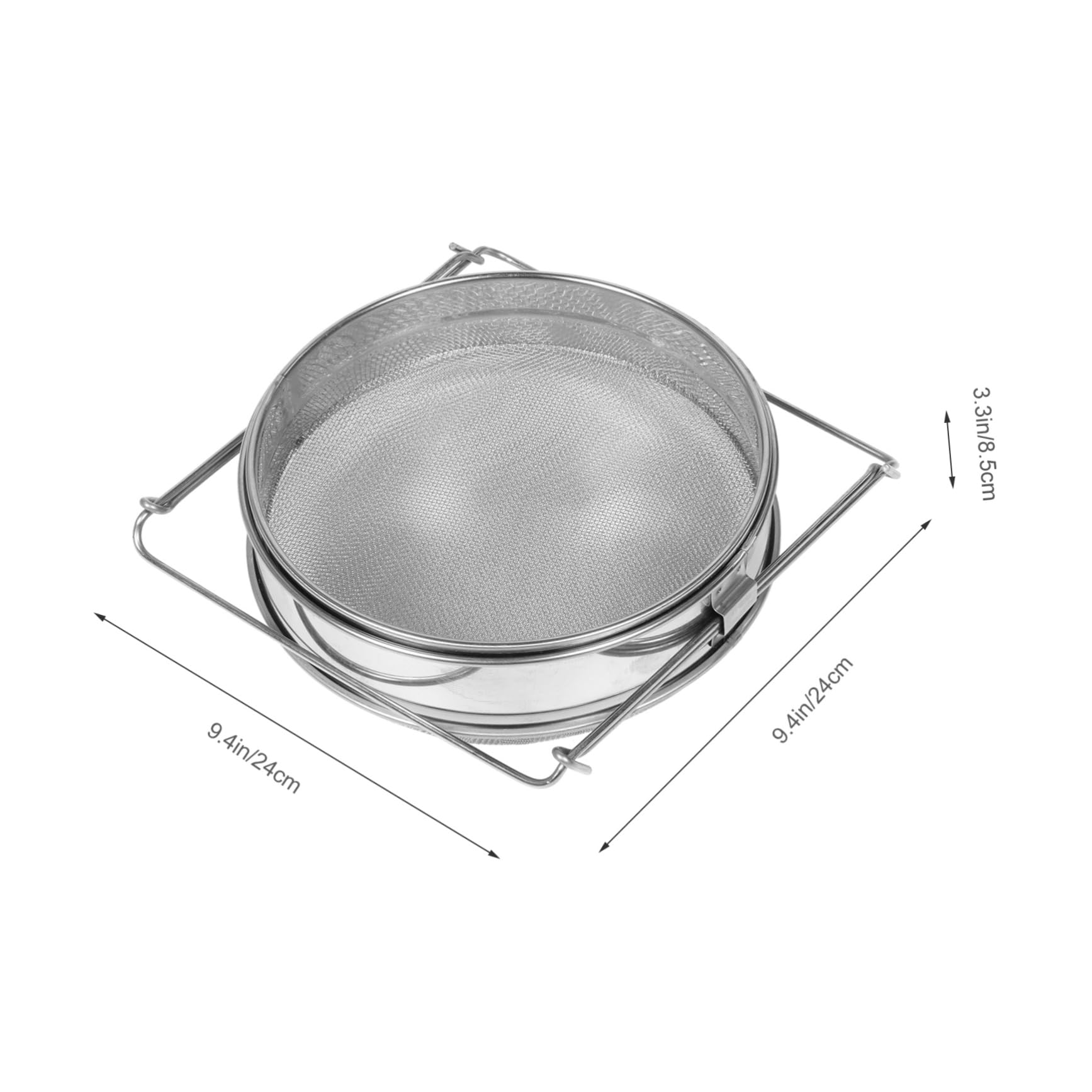 BRIGHTFUFU 1PC Stainless Steel Handheld Flour Sifter Double Layer Mesh Strainer for Baking Efficient Kitchen Tool for Powdered Sugar and Flour Easy to Clean and Maintain