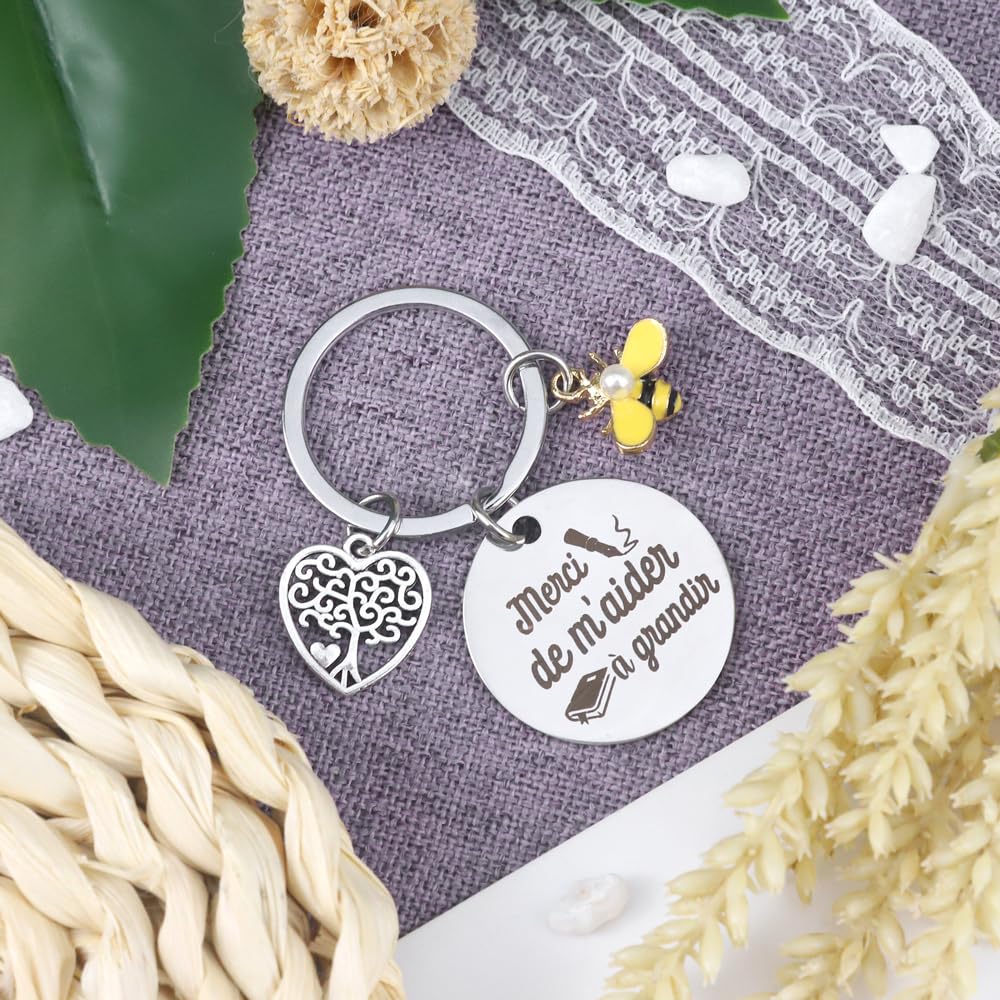 Piglagogo Merci Maitre Porte Clef Maitresse, Idee Cadeau Fin D'année Pour Directrice D'école Pour Atsem Maternelle Pour Enseignant