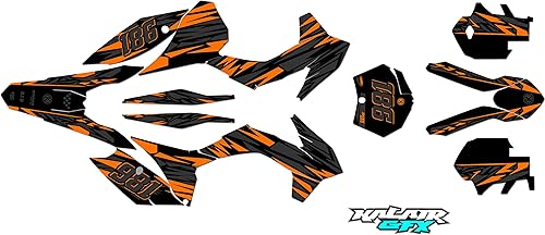 Miniatura 5 de Kalair GFX Graphics Kit for KTM Motocross 4-stroke 250 SX-F, 350 SX-F and 450 SX-F (2013-2014) Twitch Series White 21 Mil - Dirtbike stickers,racing