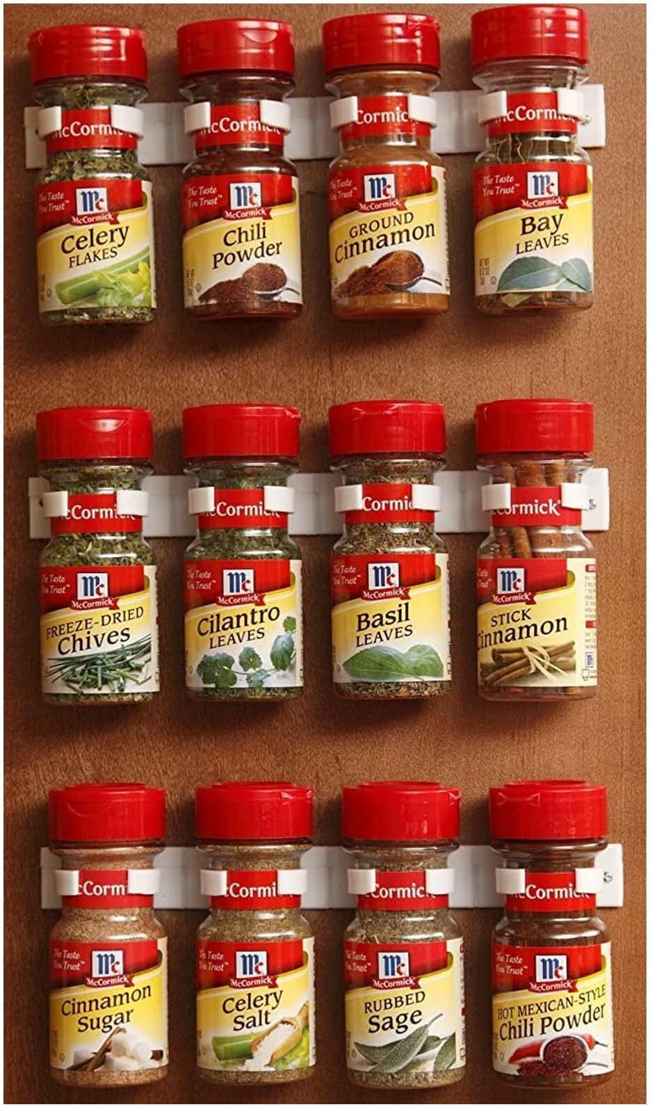 Bellemain Spice Gripper Clips for Plastic Jars - Set of 3, Holds 12 Jars