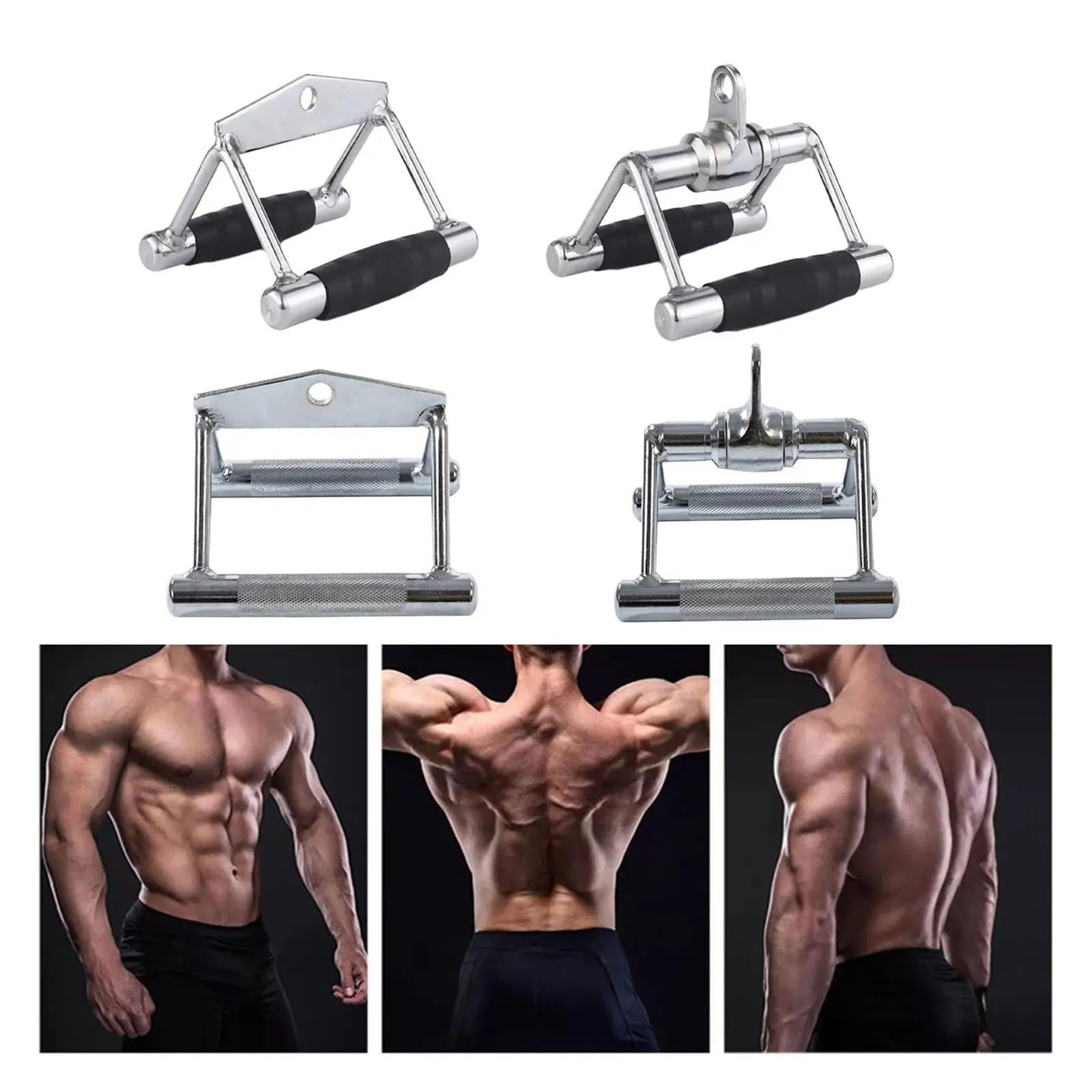 Barra per LAT Pull Down Maniglia a Doppia D, Attacco for Accessori for Macchine con Cavo a Barra Dritta, Barra a V for LAT Pull Down for Allenamento con i Pesi(Style C)
