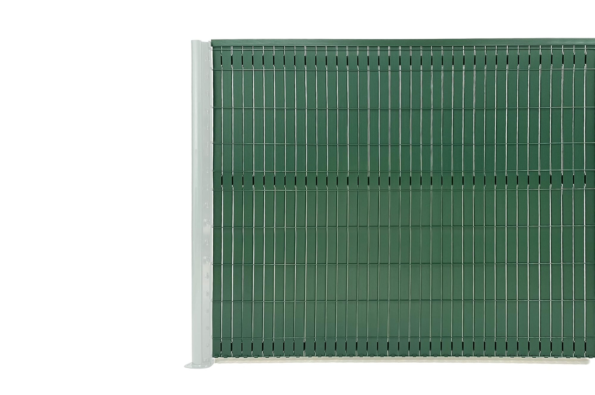 CASANOOV Lamelles Occultantes PVC CINTO 600x170 cm 6x1,7 m 10 m² Vert RAL6005 Brise Vue Grillage Rigide Occultation Jardin Résistant UV Haute Qualité Kit Complet 102 Lames 49 mm