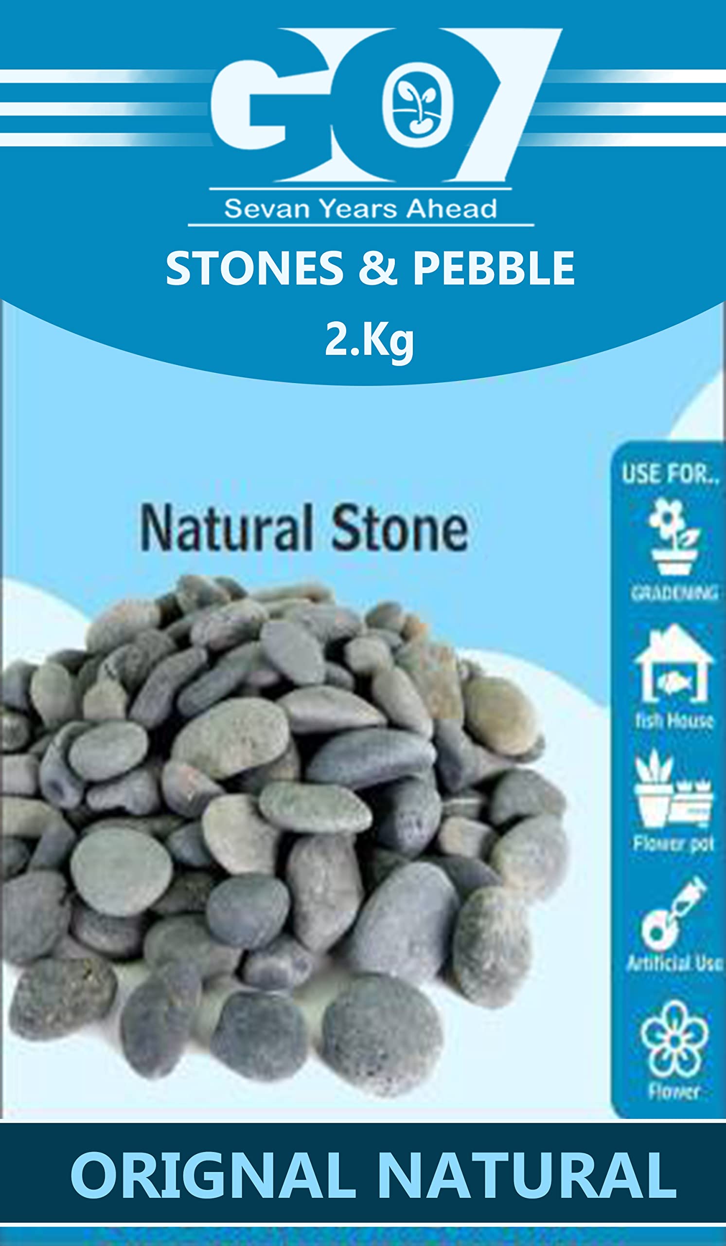 GO7, Oval Natural Pebble Stones 2kg (B09JM46MHJ) Amazon Price History, Amazon Price Tracker