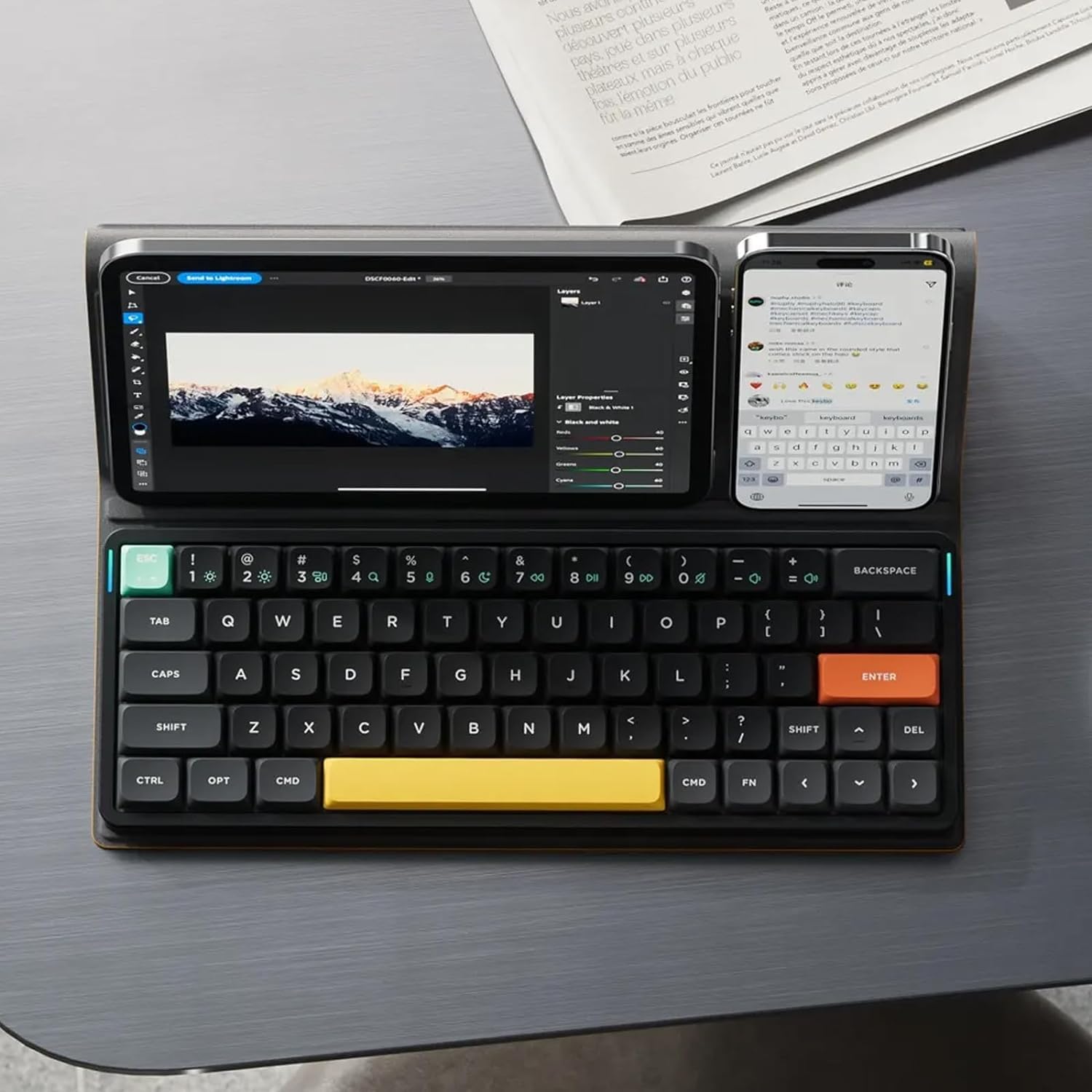 Amazon | nuphy Air60 V2 メカニカルキーボード 60%ロープロファイル 