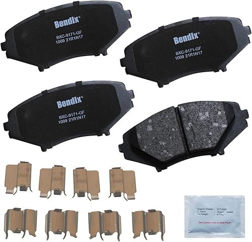 Vista 454 de Bendix Priority1 CFC1035 Pastillas de freno delanteras de cerámica para modelos seleccionados Chevrolet Aveo, Aveo5, Optra, Spark, Spark EV, Pontiac