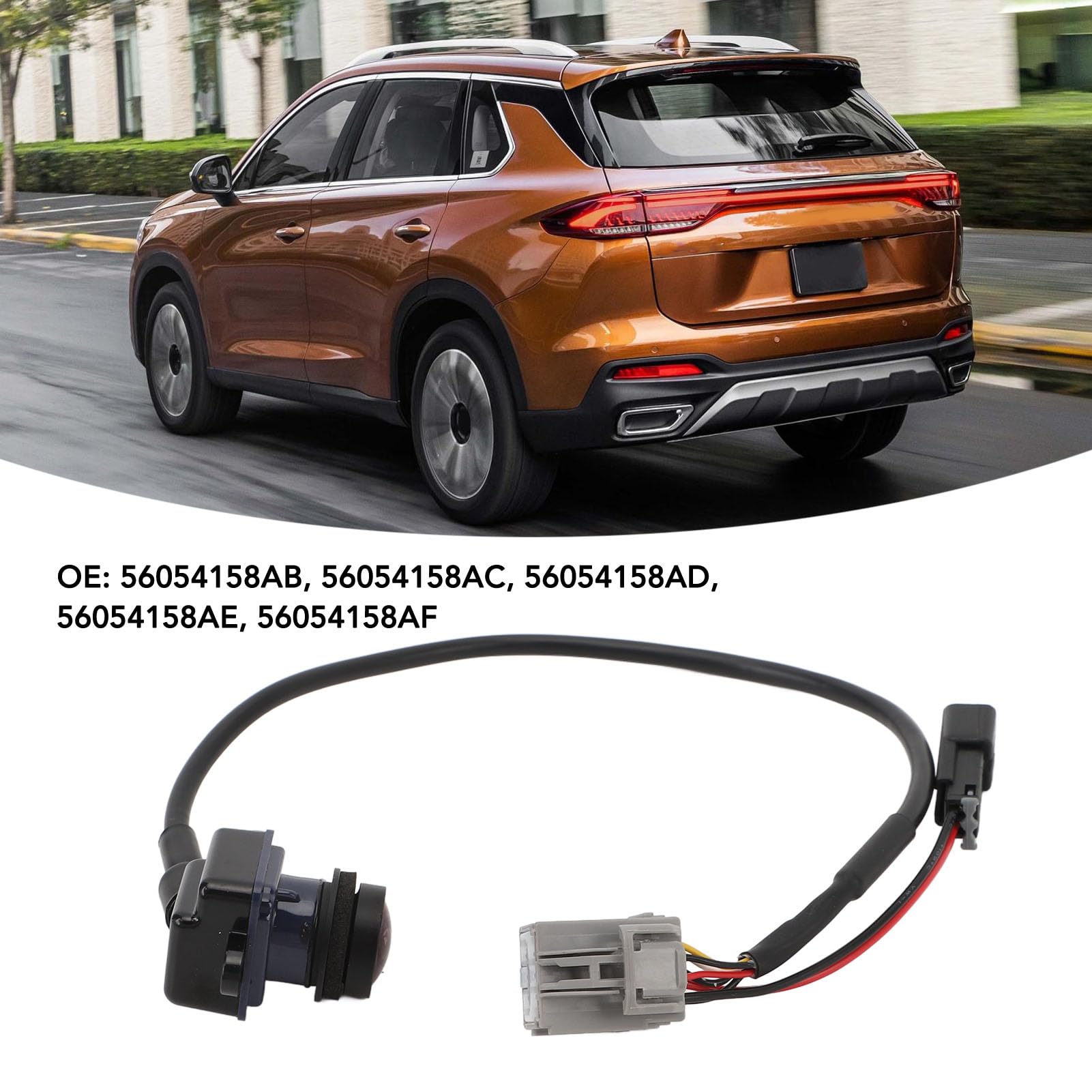 Telecamera di Assistenza Al Parcheggio, 56054158AD Telecamera di Retromarcia Obiettivo Grandangolare Per Imaging HD Impermeabile da 8 Pin Per il Viaggio Dal 2011 Al 2020