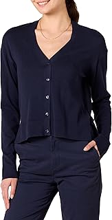 Women's V-Neck Lightweight Cropped Relaxed-Fit Cardigan Sweater - Buy now