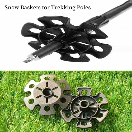 Miniatura 5 de 6 puntas de bastón, puntas de goma de repuesto para bastones, puntas de bastón de senderismo, cestas de caña de senderismo, puntas de bastón de