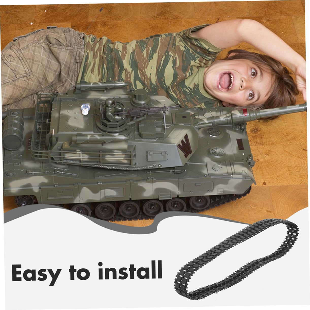 Abaodam 3sets DIY Tank Track Replacement for Robot Rubber Tank Tracks Robotic 5pcs*3