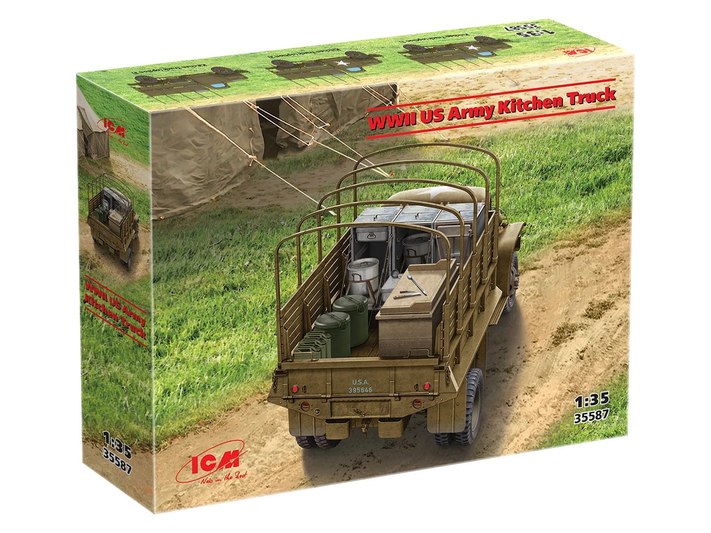 1/35 WWII アメリカ陸軍キッチントラック [35587] Amazon.com: ICM 35587 - WWII US Army Kitchen Truck - Plastic