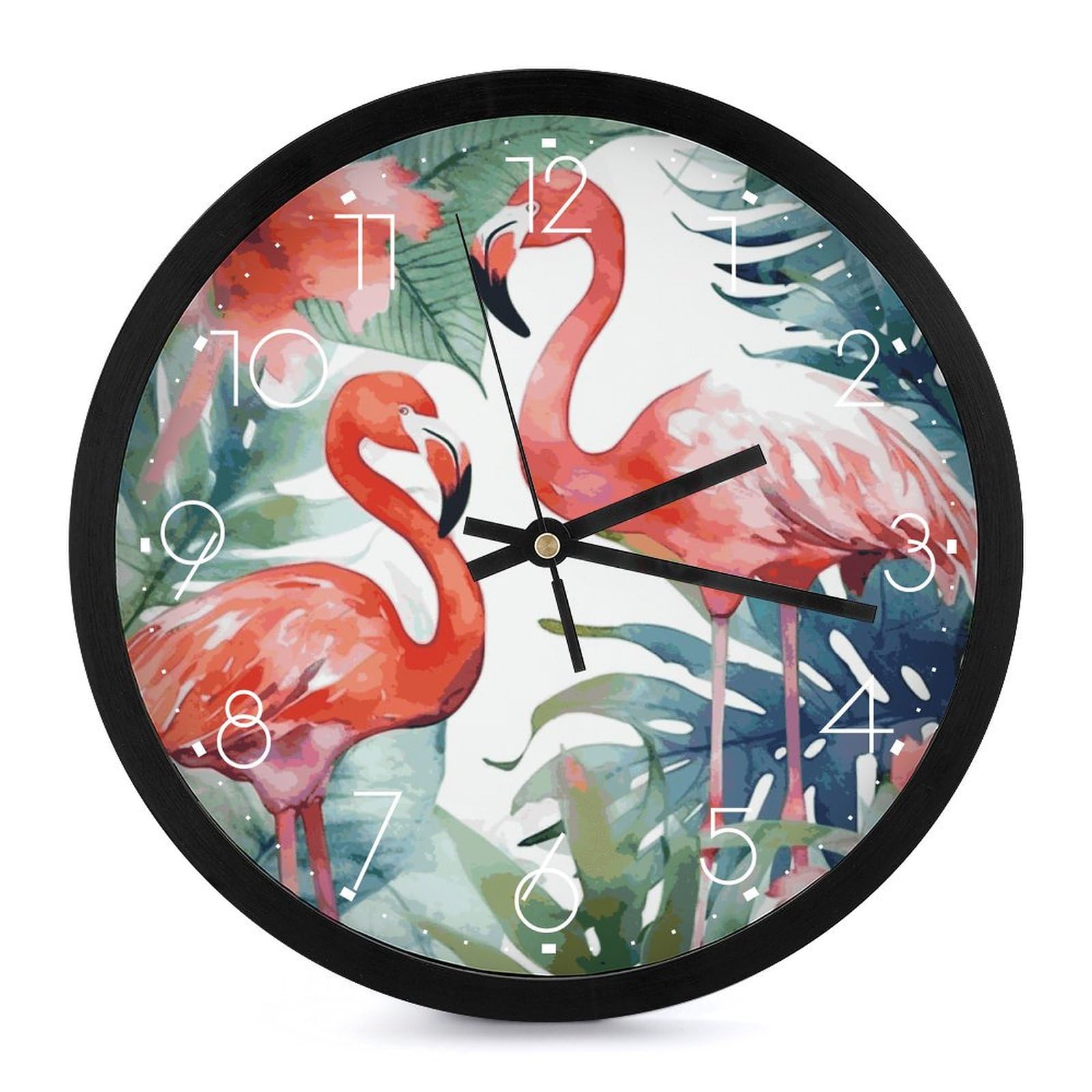 Grande horloge murale tropiques à piles pour une ambiance de salon relaxante