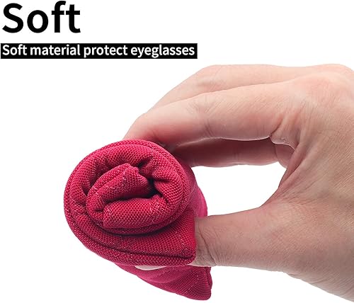 Miniatura 5 de Face Shadow Estuche doble para gafas de sol, funda suave para gafas de sol con paño de limpieza