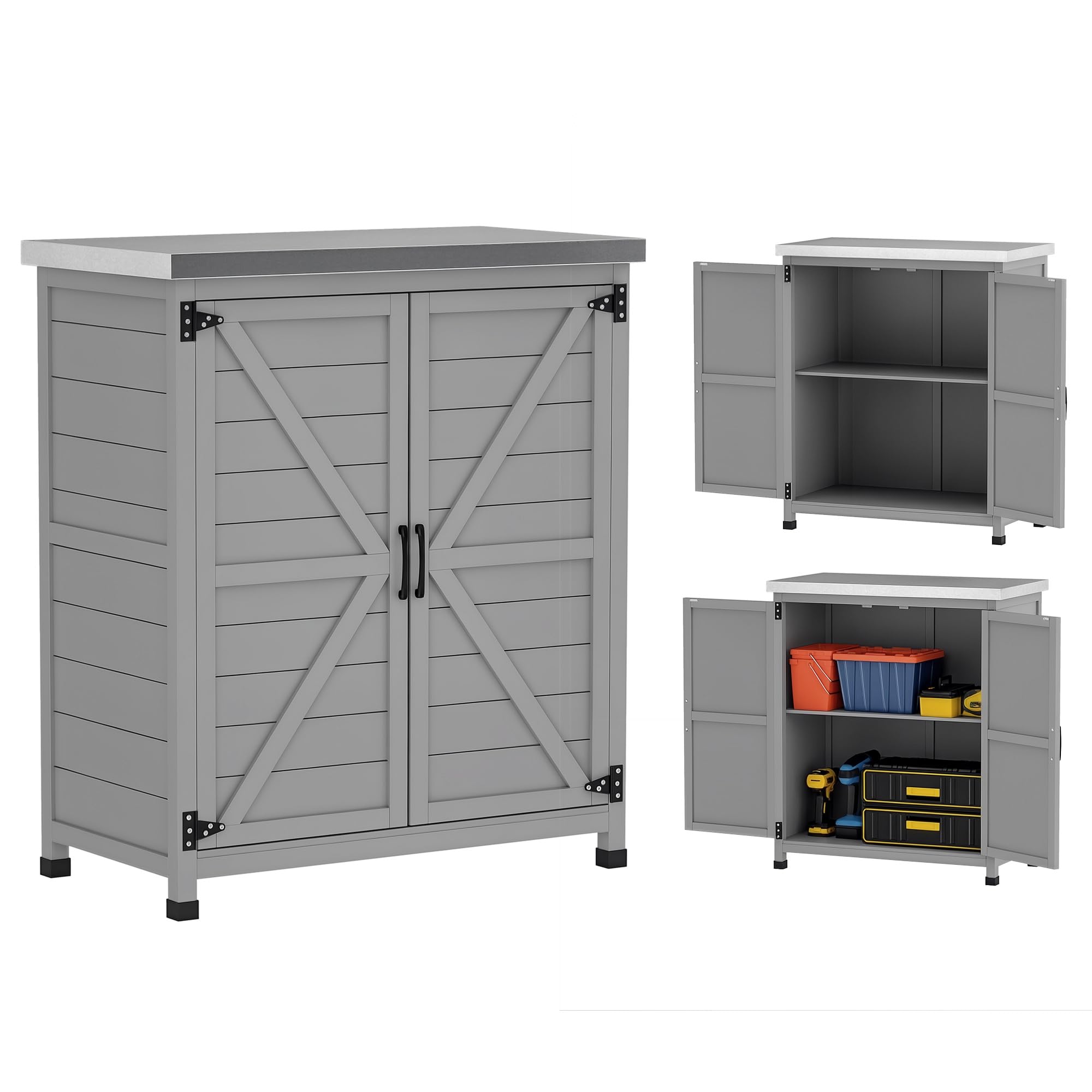 outsunny armoire de jardin bois