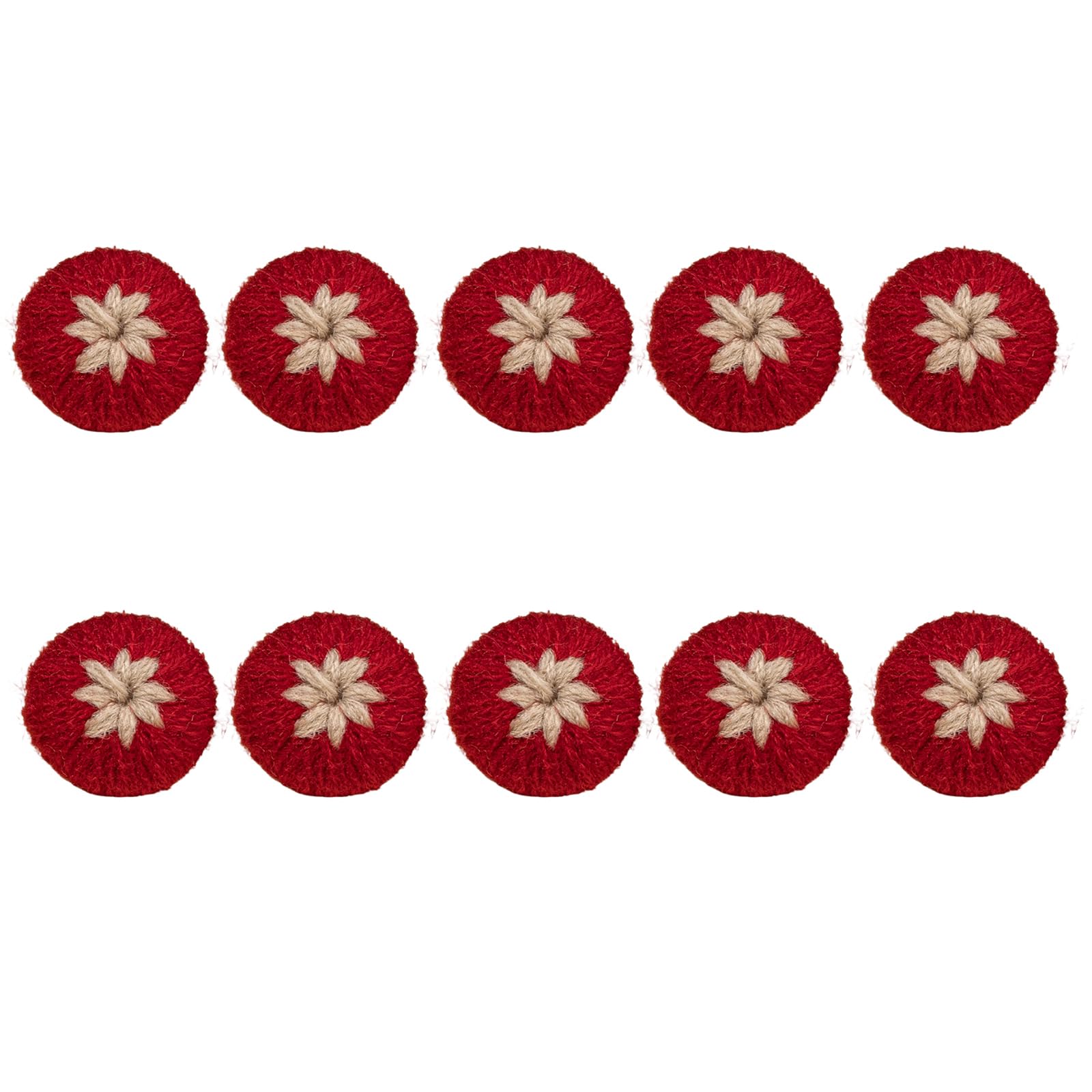 Jazuaiao Multipurpose Flower Yarn Button Safe Materials for Home Decoration Yarn Cherrys Flower Button