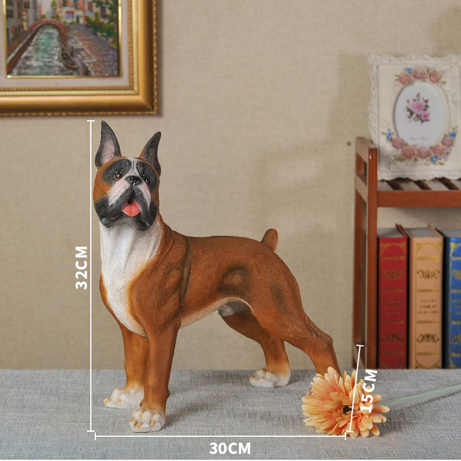 Disegno da ricamo per cane Boxer: scena con testa di animale domestico ( modello multiformato) - Italia