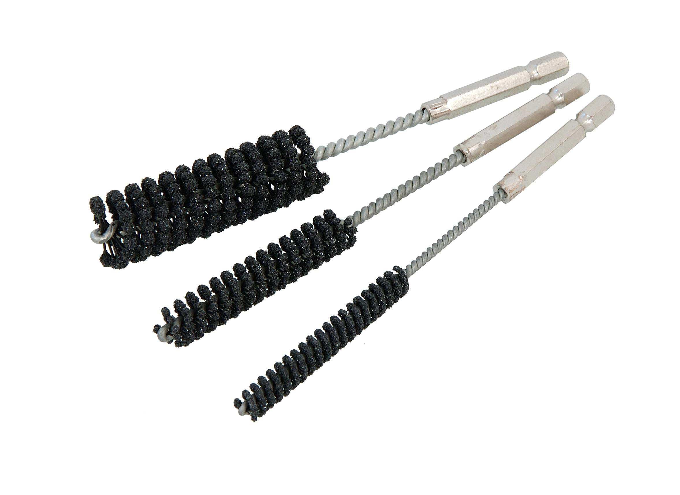 3pc FLEXIBLE HONING BRUSH SET 8mm 12mm 20mm 60/80 Grit Cylinder Hone Tool
