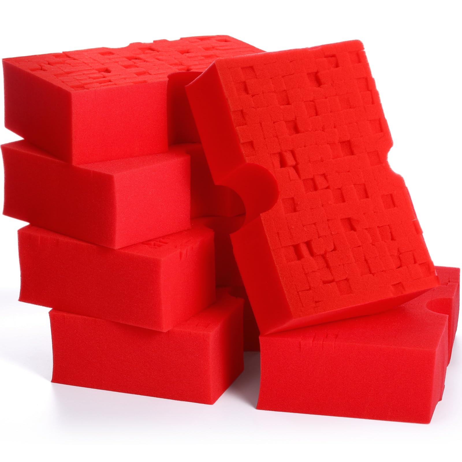 Éponges de lavage voiture Tioncy lot de 6 grandes éponges rouges à coupe croisée