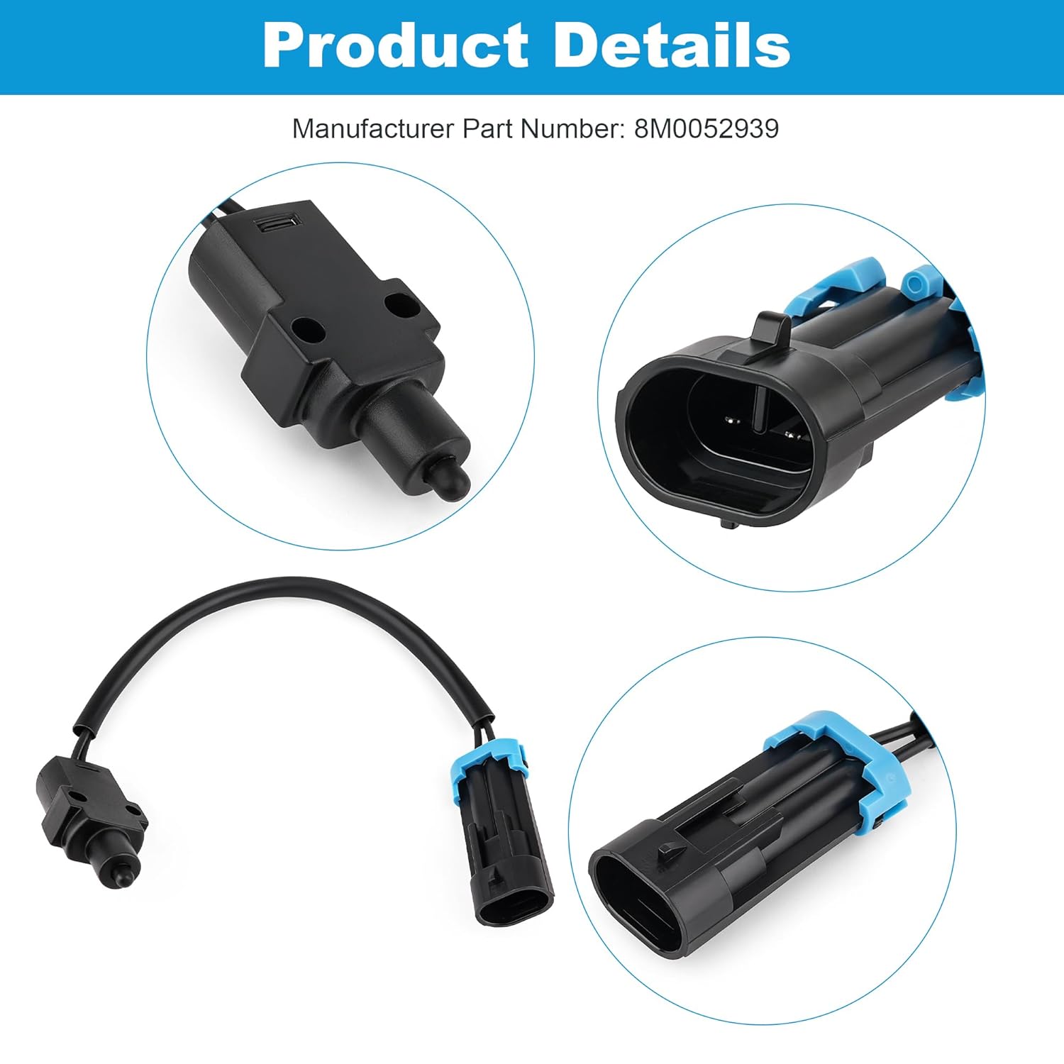 Neutral Switch Shift 8M0052939 814281A7 889514A01 Compatible with Mercury Outboard 75 to 350 HP