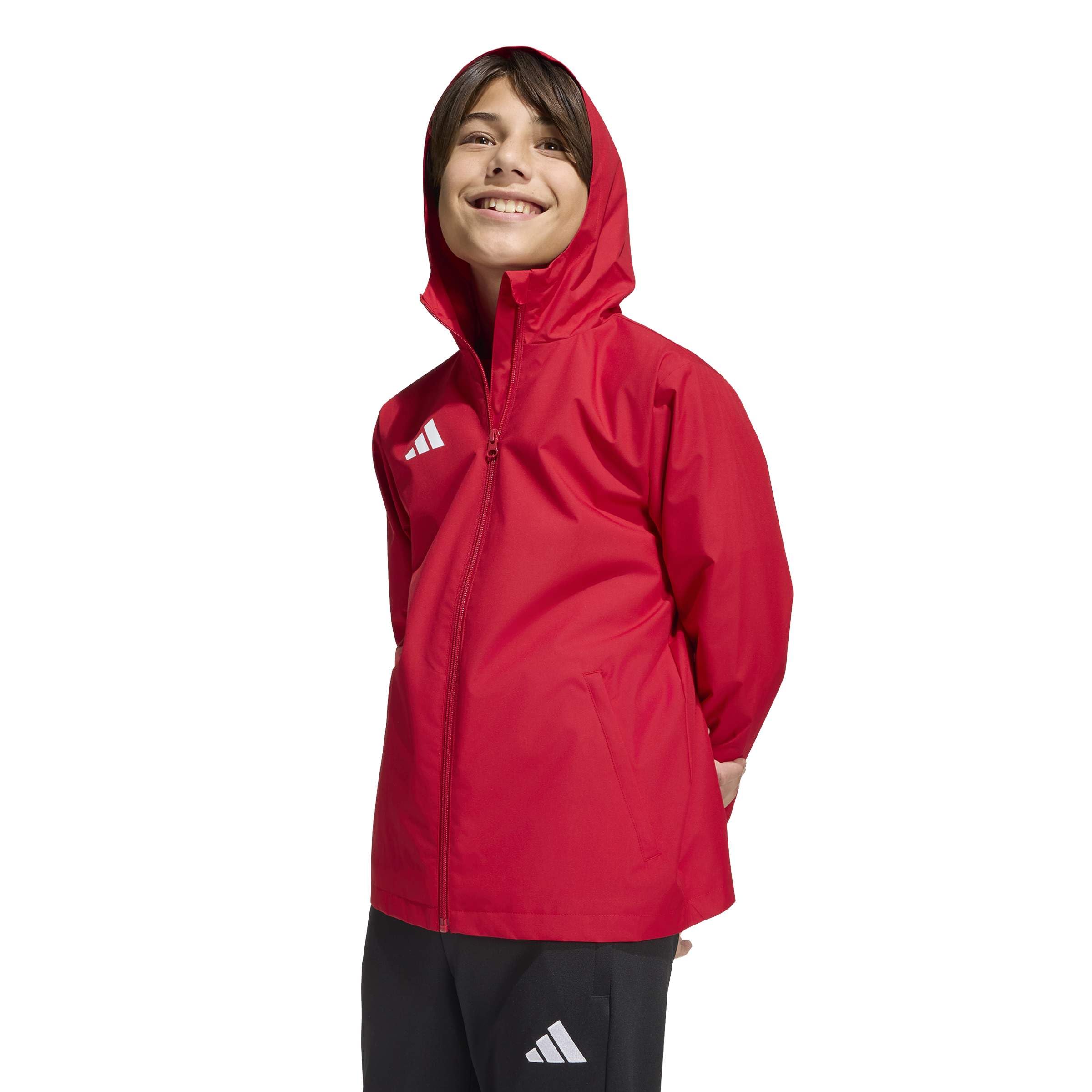 adidas Uniseks - dzieci Entrada26 All Weather Kids Coat, team power red 2/white, 15-16 Years
