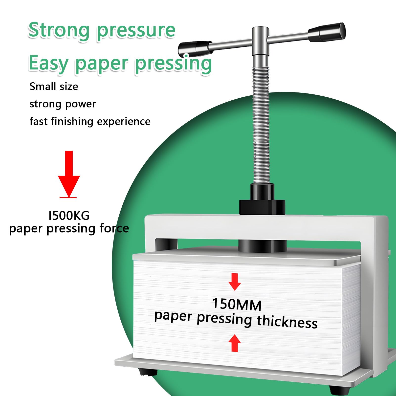 Legatoria a macchina Pressa per legatoria per carta A4/A3,con barra di bilanciamento Appiattitrice manuale,con barra di bilanciamento per banconote,libri,modanature e altri articoli grigio argento A4