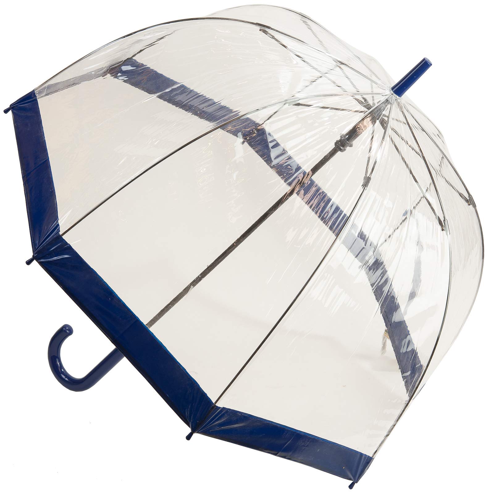 Soake Clear,Blue,Navy Everyday Clear Vinyl Dome Umbrella Blue