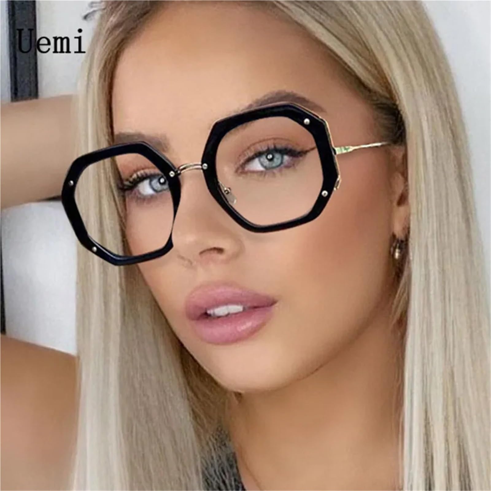 Oversized Round Women Glasses Fashion Metal Frame Clear Lenses Reading Computer Men Eyewear Frame